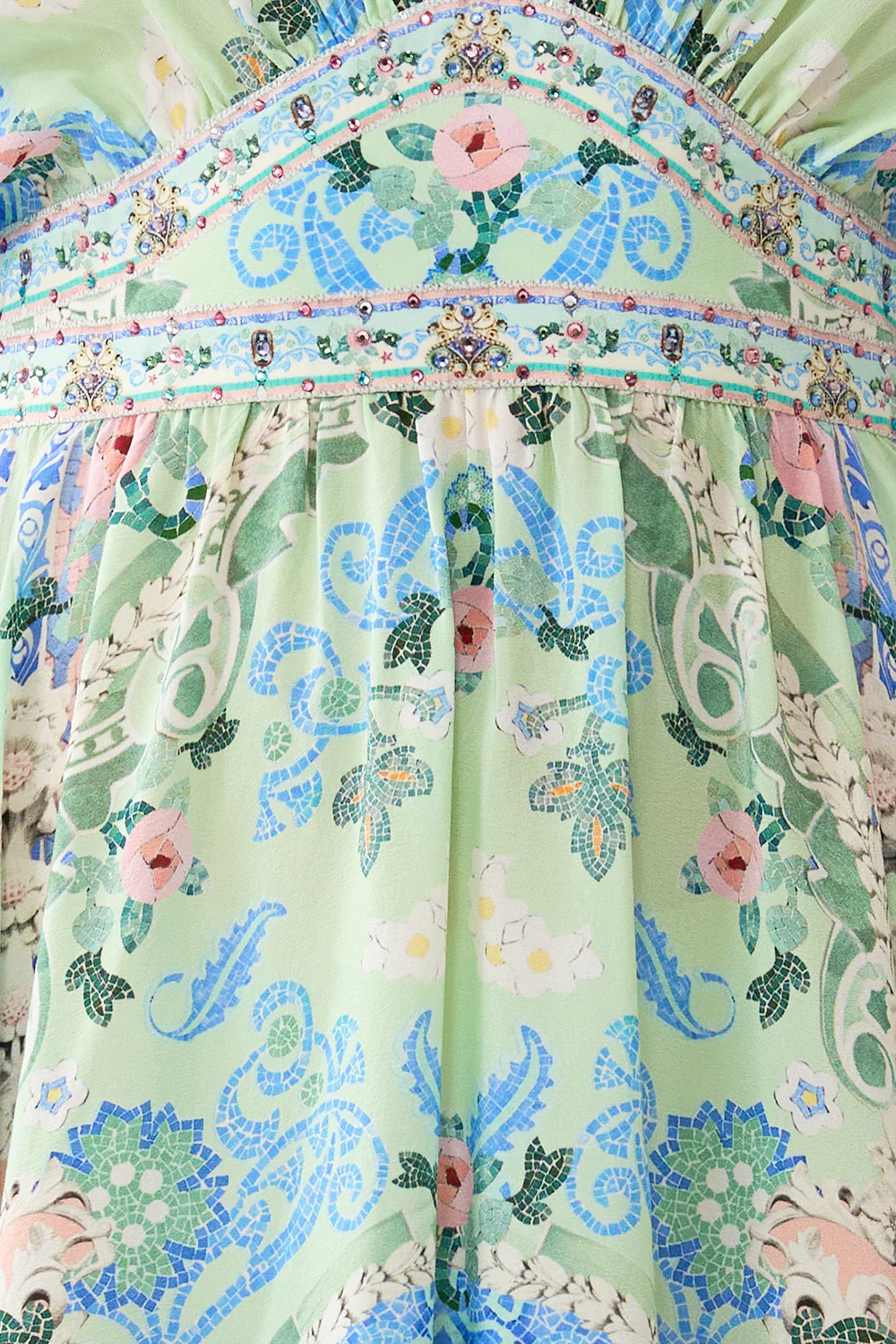 SHORT WAISTED DRESS MIDSUMMER MOSAICS - Image 7