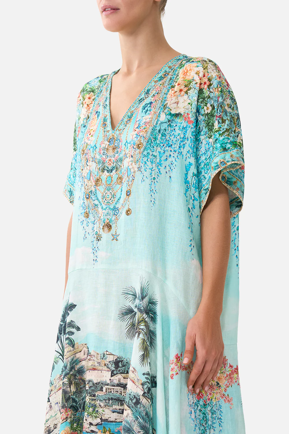 V NECK KAFTAN WITH DROP WAIST BALEARIC BEBÉ - Image 5