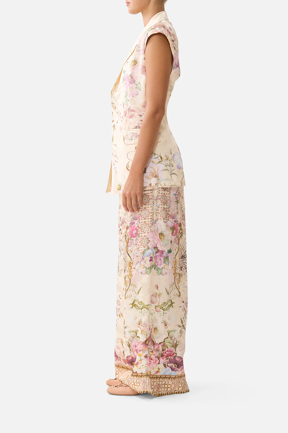 WIDE LEG WAISTED PANT ADORNED IN ARANJUEZ - Image 4