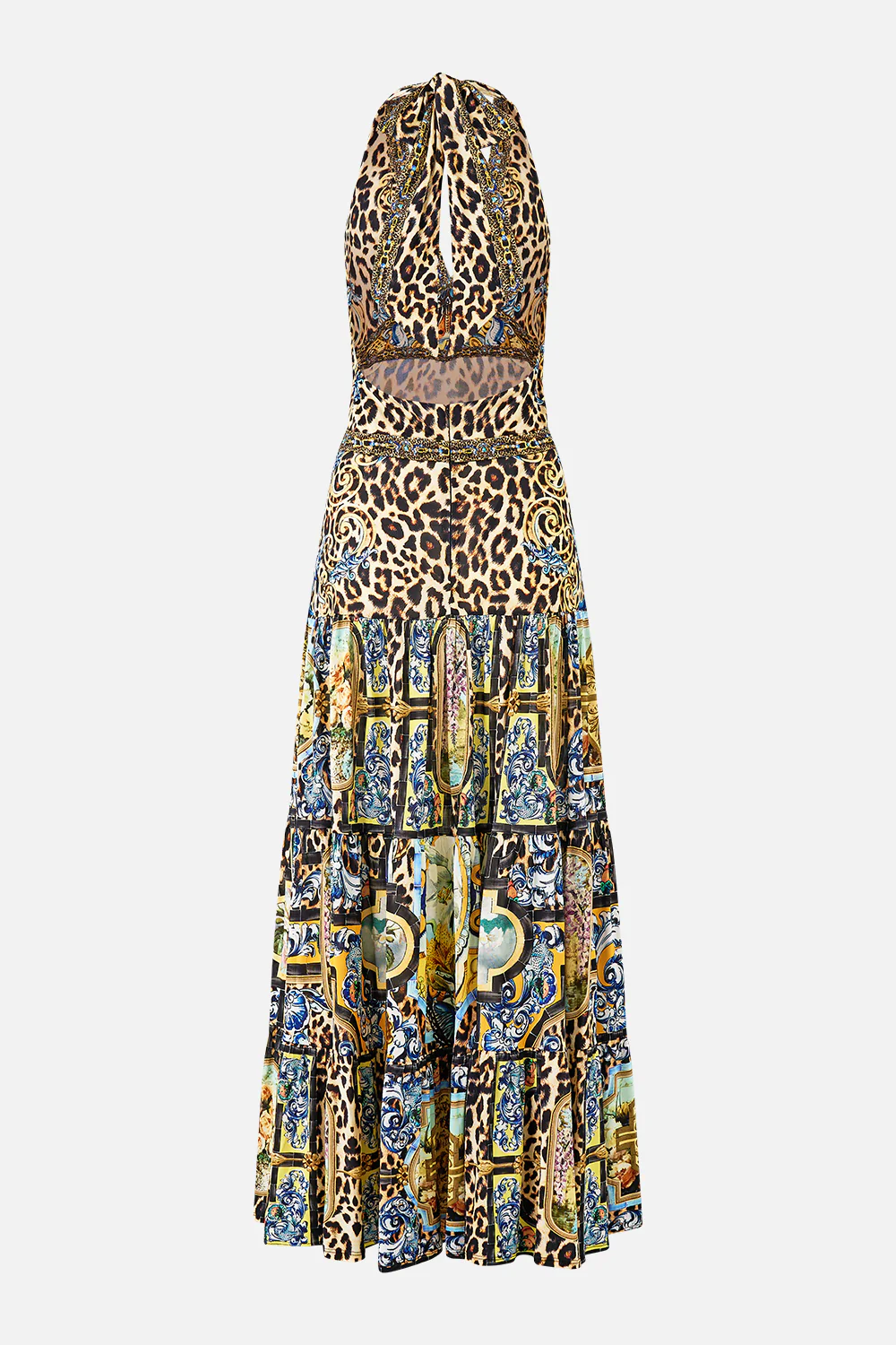 HALTER JERSEY DRESS WITH TIERED SKIRT SEVILLIAN STYLE - Image 7