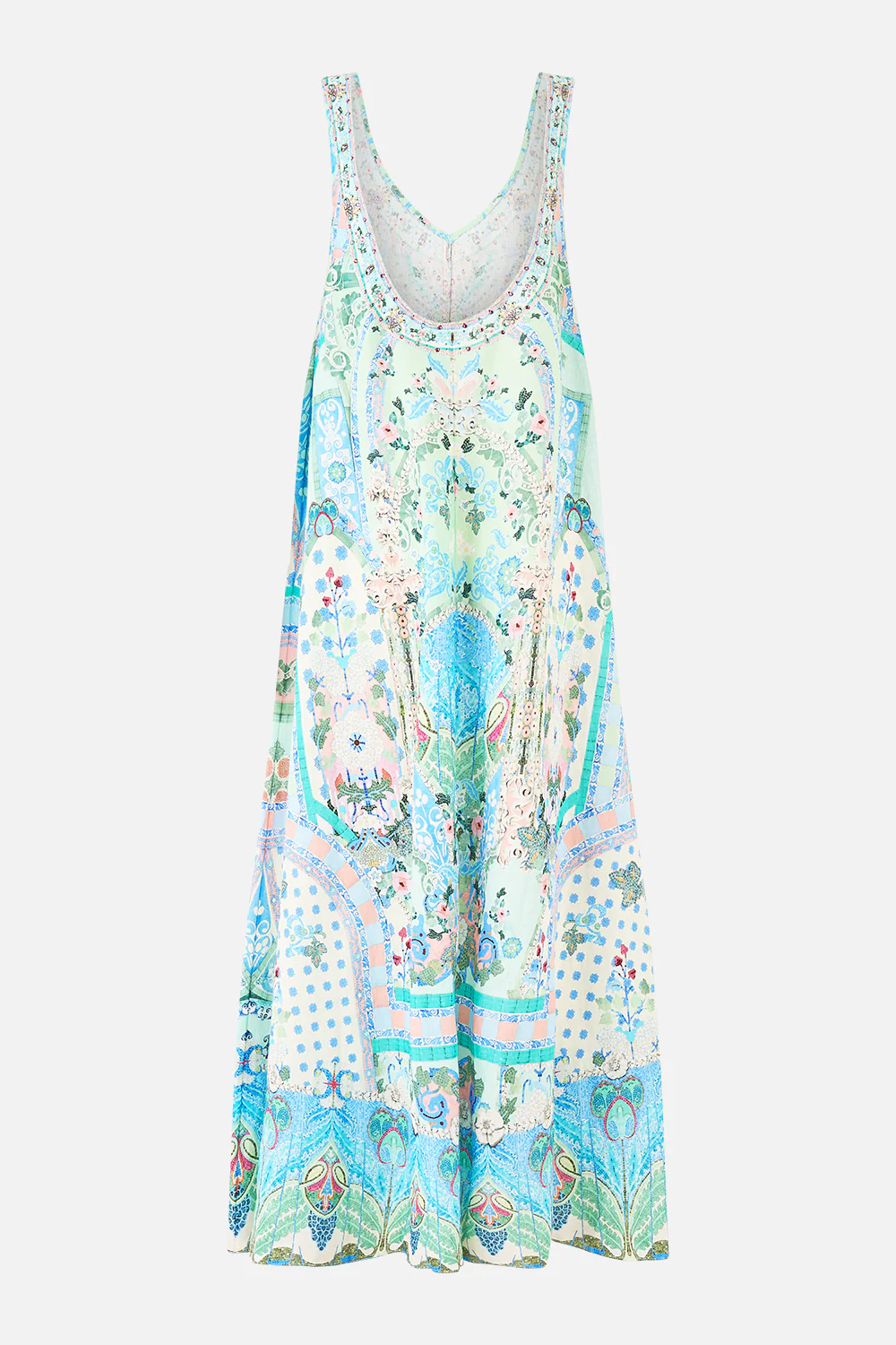V NECK POCKET DRESS WITH LOW BACK MIDSUMMER MOSAICS - Image 7