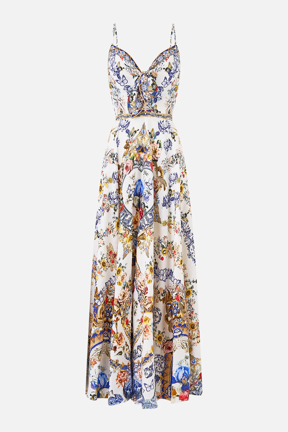 LONG DRESS WITH TIE FRONT THE POTTERY PARLOUR - Image 3