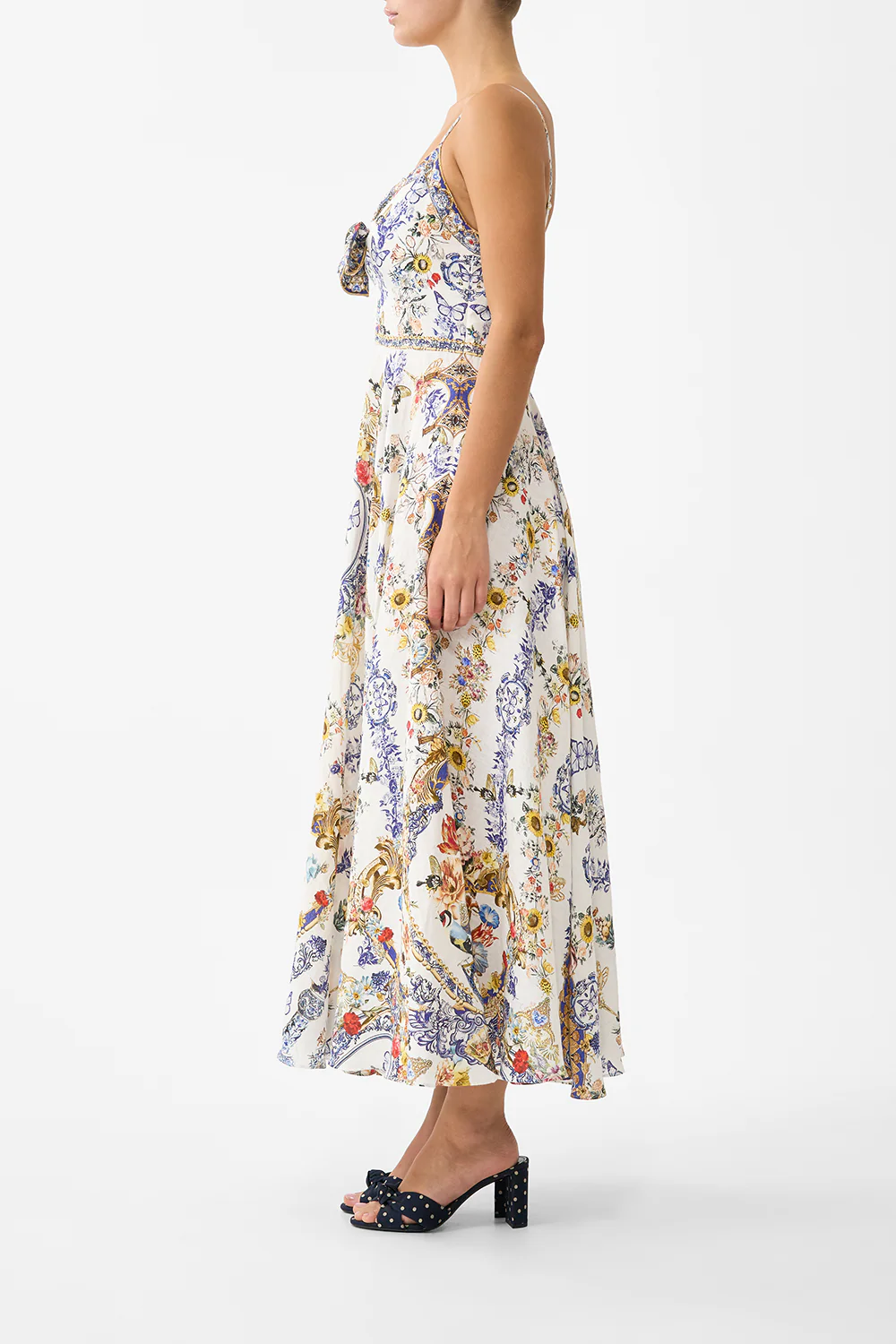 LONG DRESS WITH TIE FRONT THE POTTERY PARLOUR - Image 4