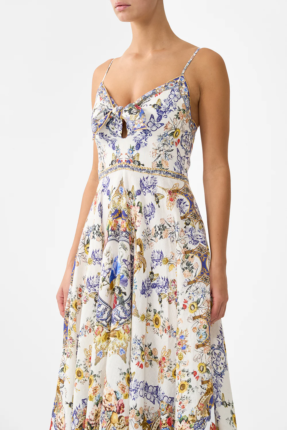 LONG DRESS WITH TIE FRONT THE POTTERY PARLOUR - Image 5