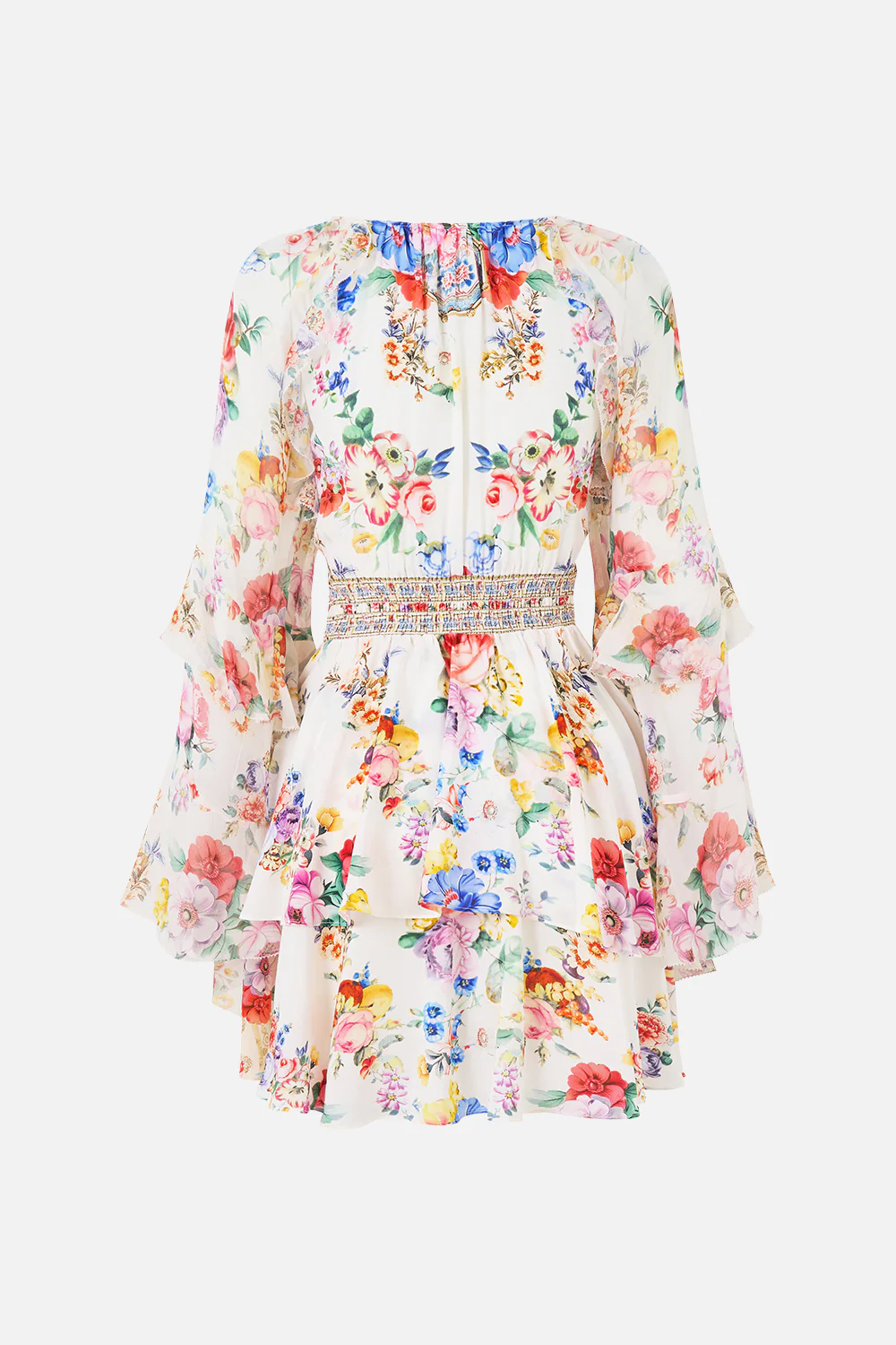 SHORT WAISTBAND DRESS WITH RUFFLE SLEEVE I LEFT MY HEART IN GRANADA - Image 7