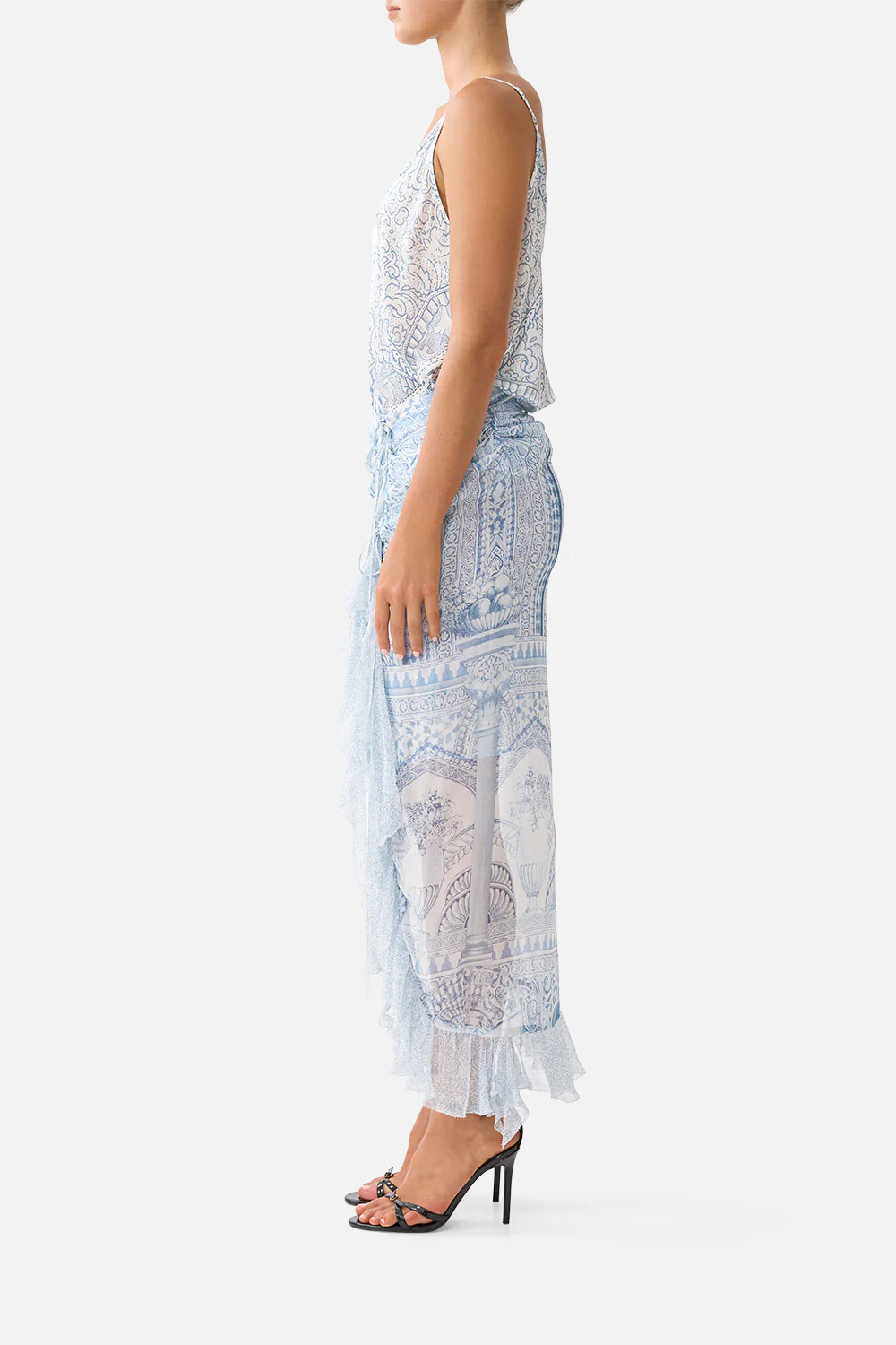 WRAP TIE SKIRT WITH RUFFLE THE HUM OF THE ALHAMBRA - Image 4