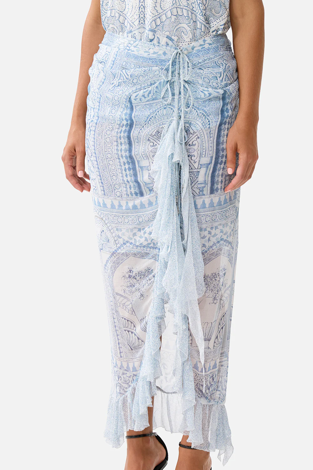 WRAP TIE SKIRT WITH RUFFLE THE HUM OF THE ALHAMBRA - Image 5