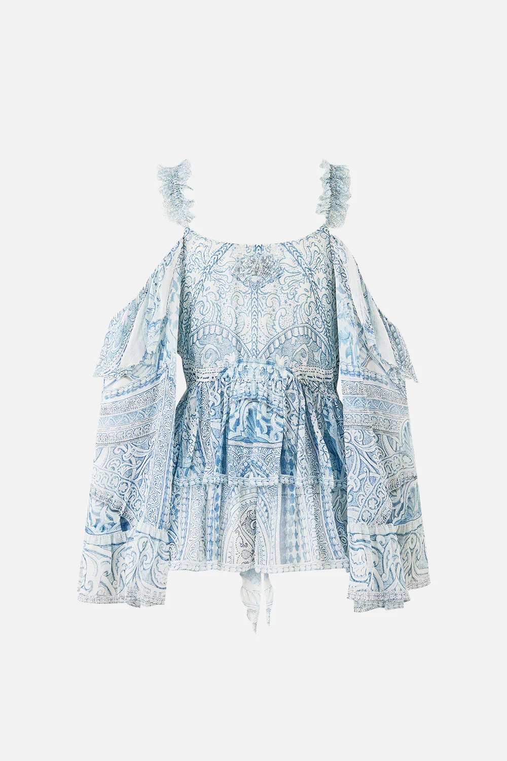 COLD SHOULDER RUFFLE TOP THE HUM OF THE ALHAMBRA - Image 7