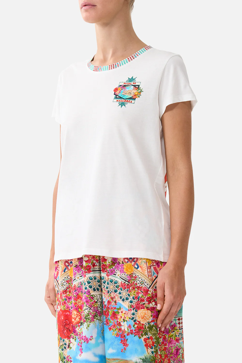 SLIM FIT ROUND NECK T-SHIRT MEET ME IN MALLORCA - Image 5