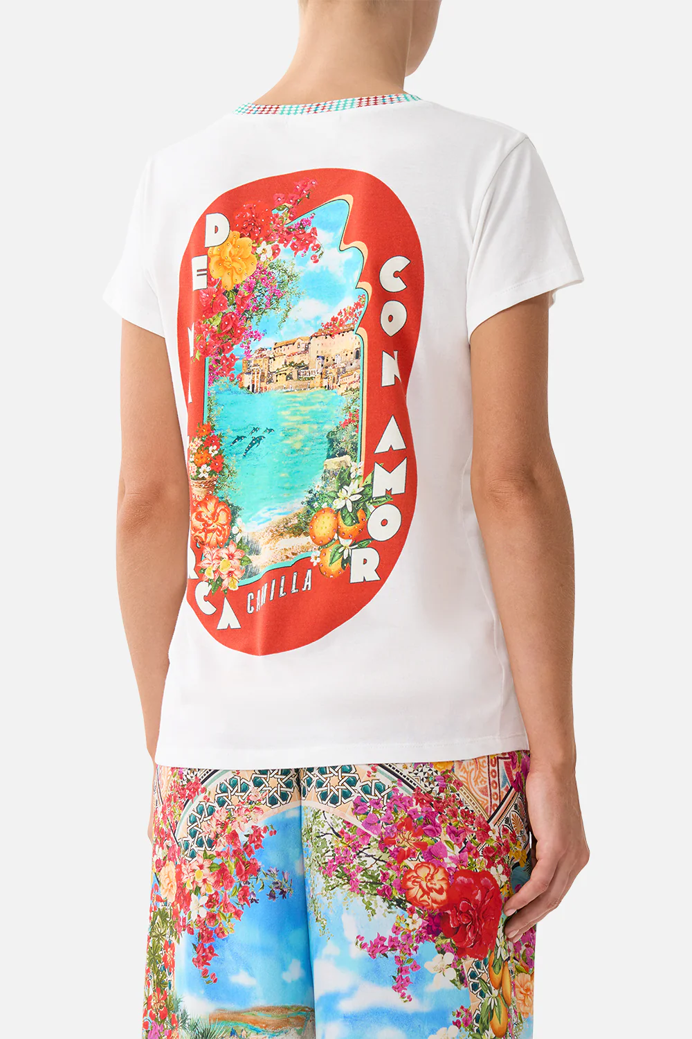 SLIM FIT ROUND NECK T-SHIRT MEET ME IN MALLORCA - Image 6