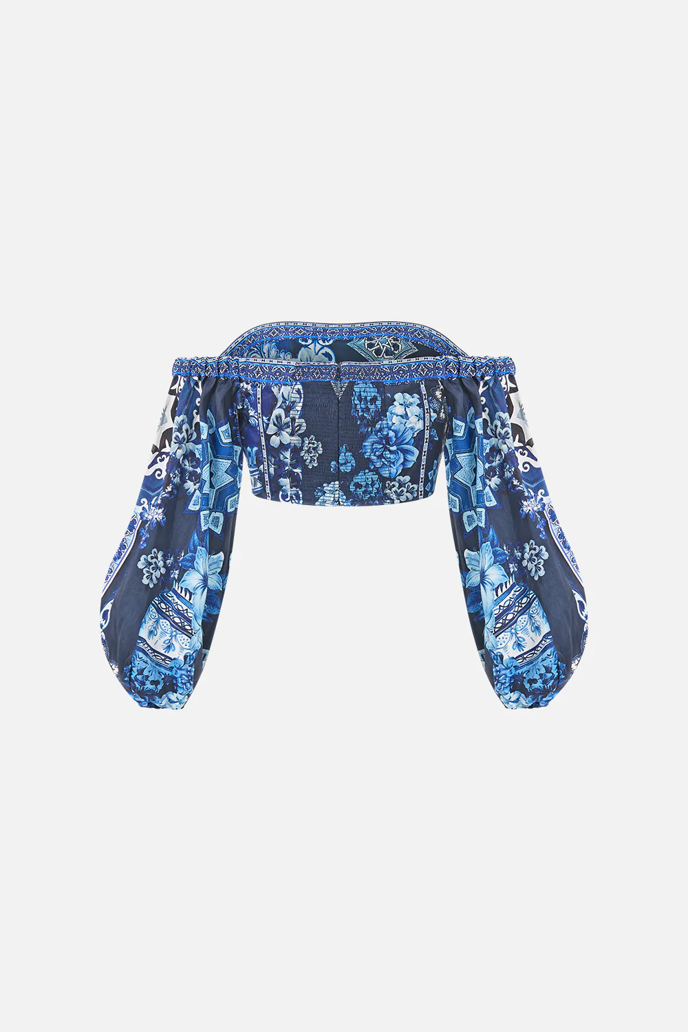 LONG SLEEVED CORSET CROP TOP A TILED WONDERLAND - Image 6