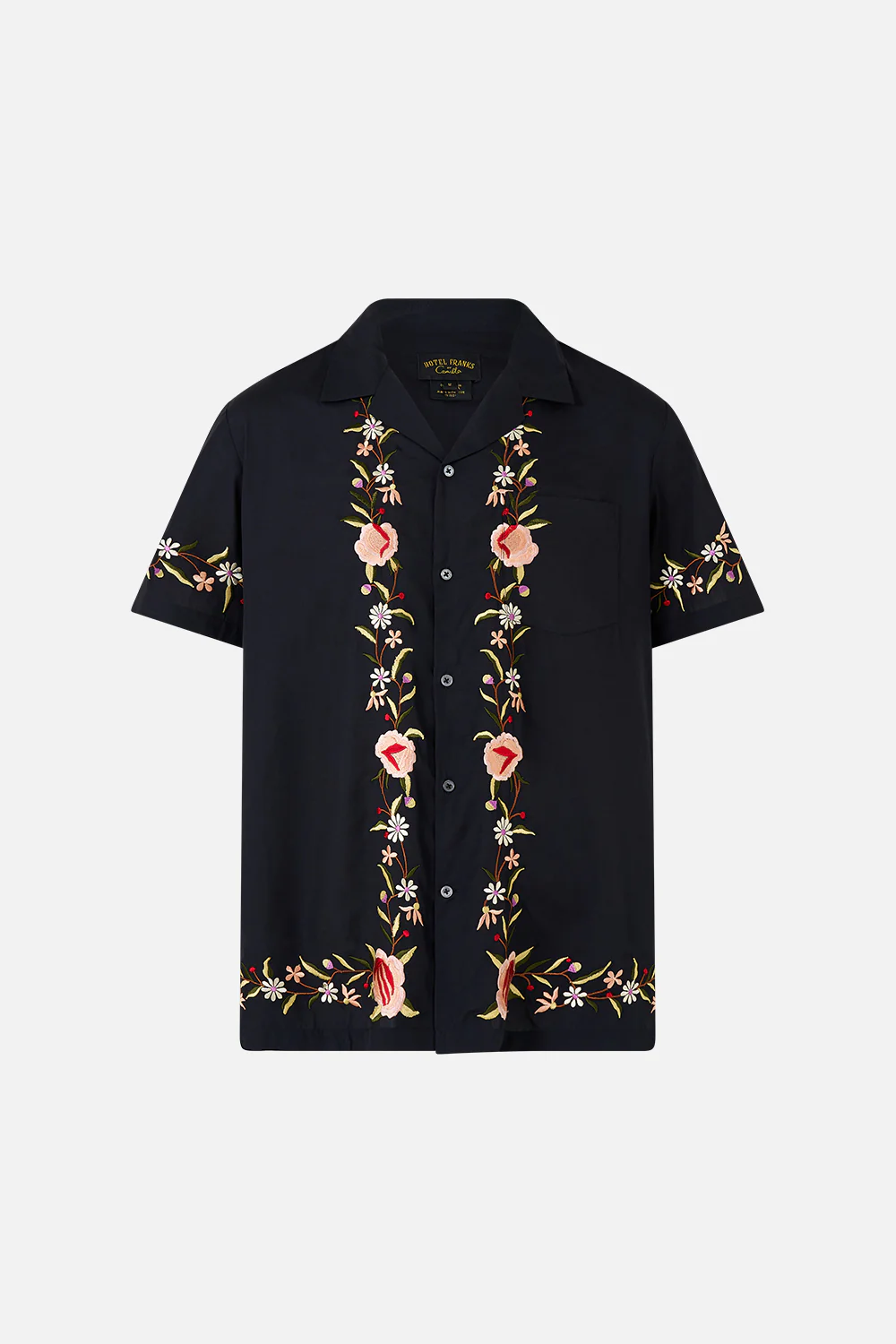 EMBROIDERED SHORT SLEEVE CAMP COLLARED SHIRT DAUGHTERS OF DUENDE - Image 3