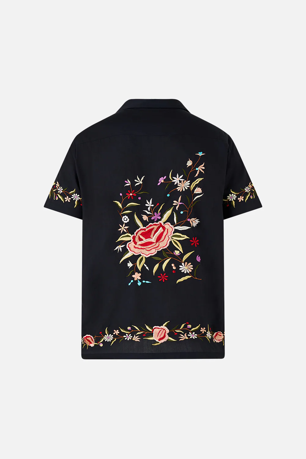 EMBROIDERED SHORT SLEEVE CAMP COLLARED SHIRT DAUGHTERS OF DUENDE - Image 6