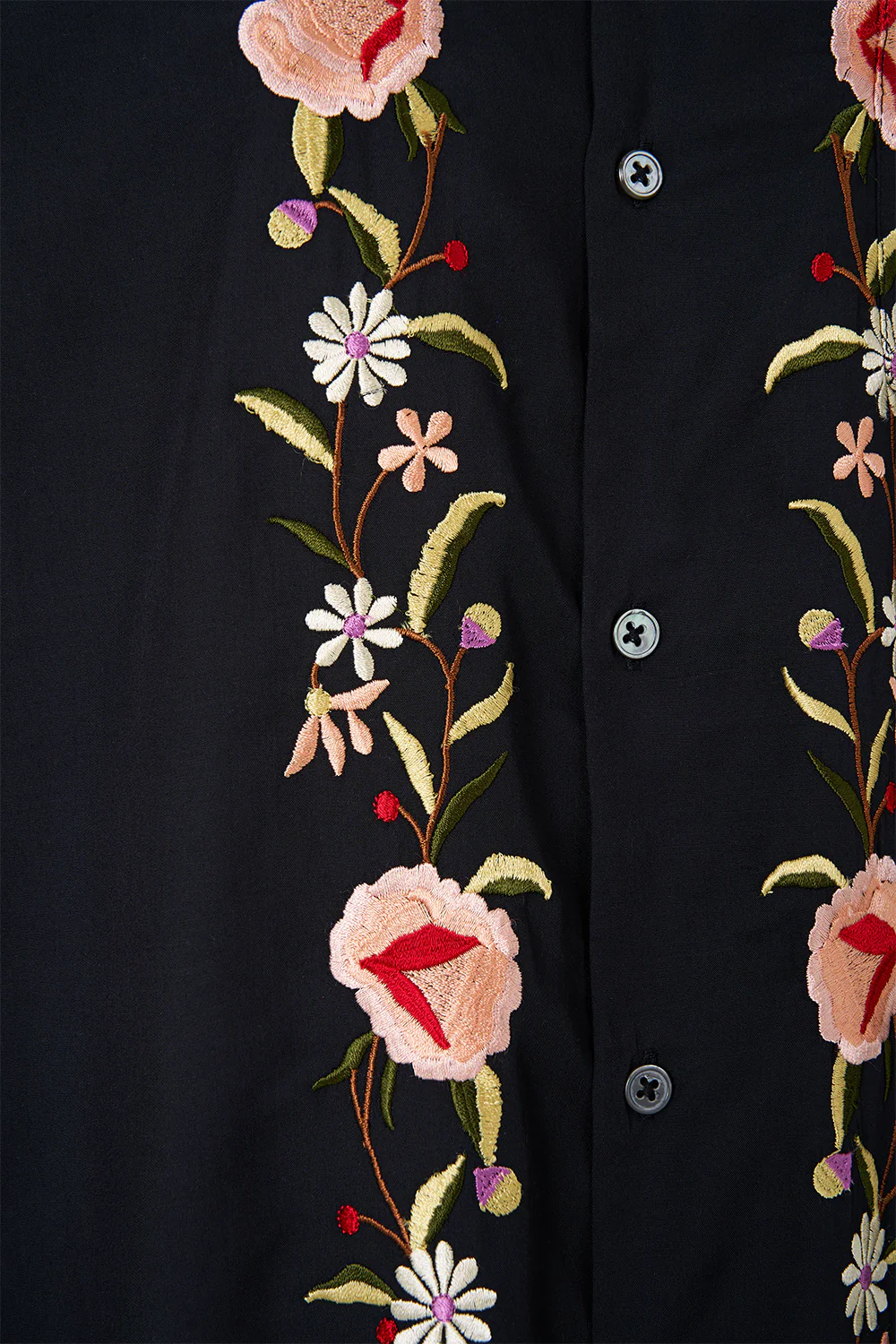 EMBROIDERED SHORT SLEEVE CAMP COLLARED SHIRT DAUGHTERS OF DUENDE - Image 7