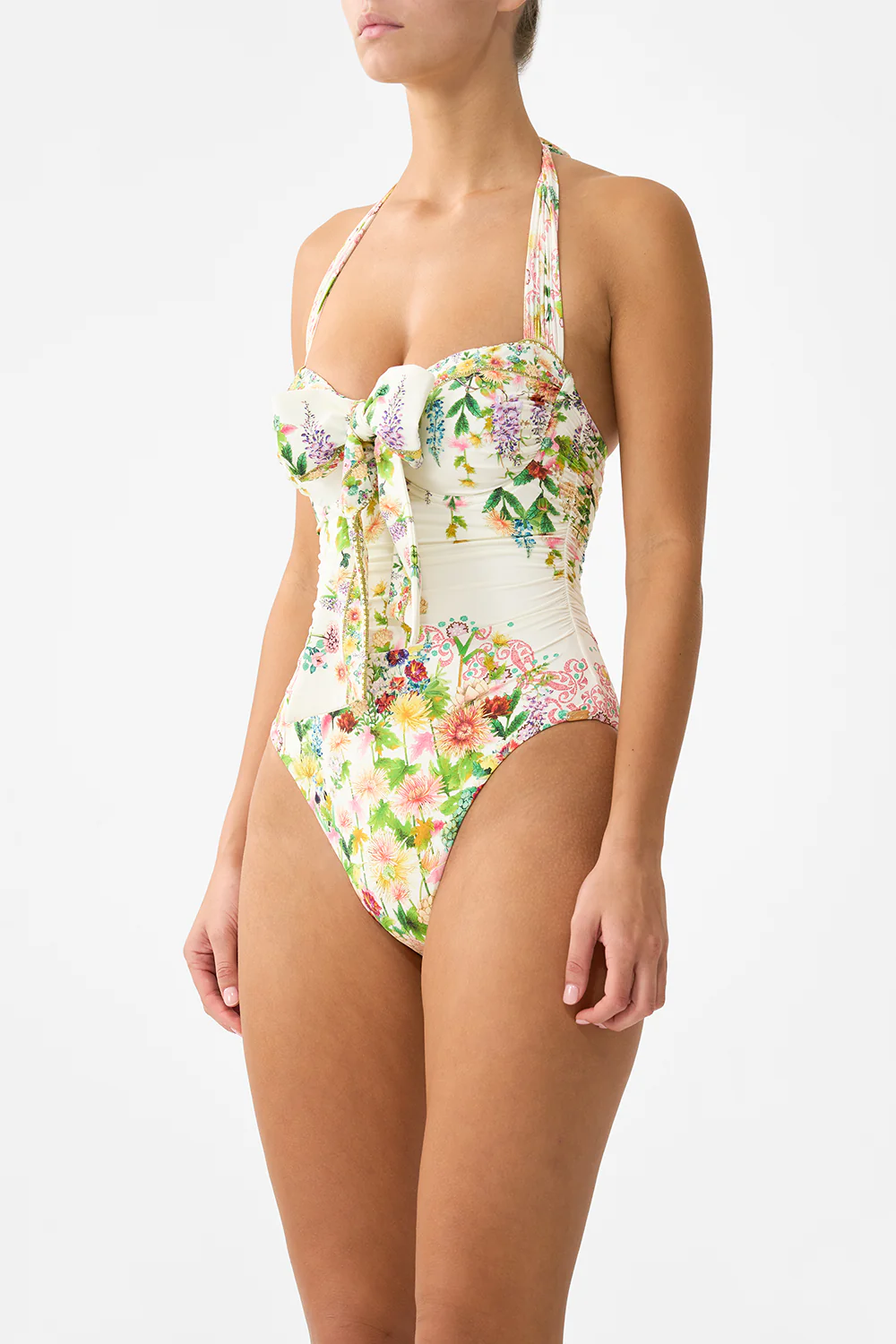 BOW TIE GATHERED UNDERWIRE HALTER ONE PIECE THE CALL OF CATALONIA - Image 5