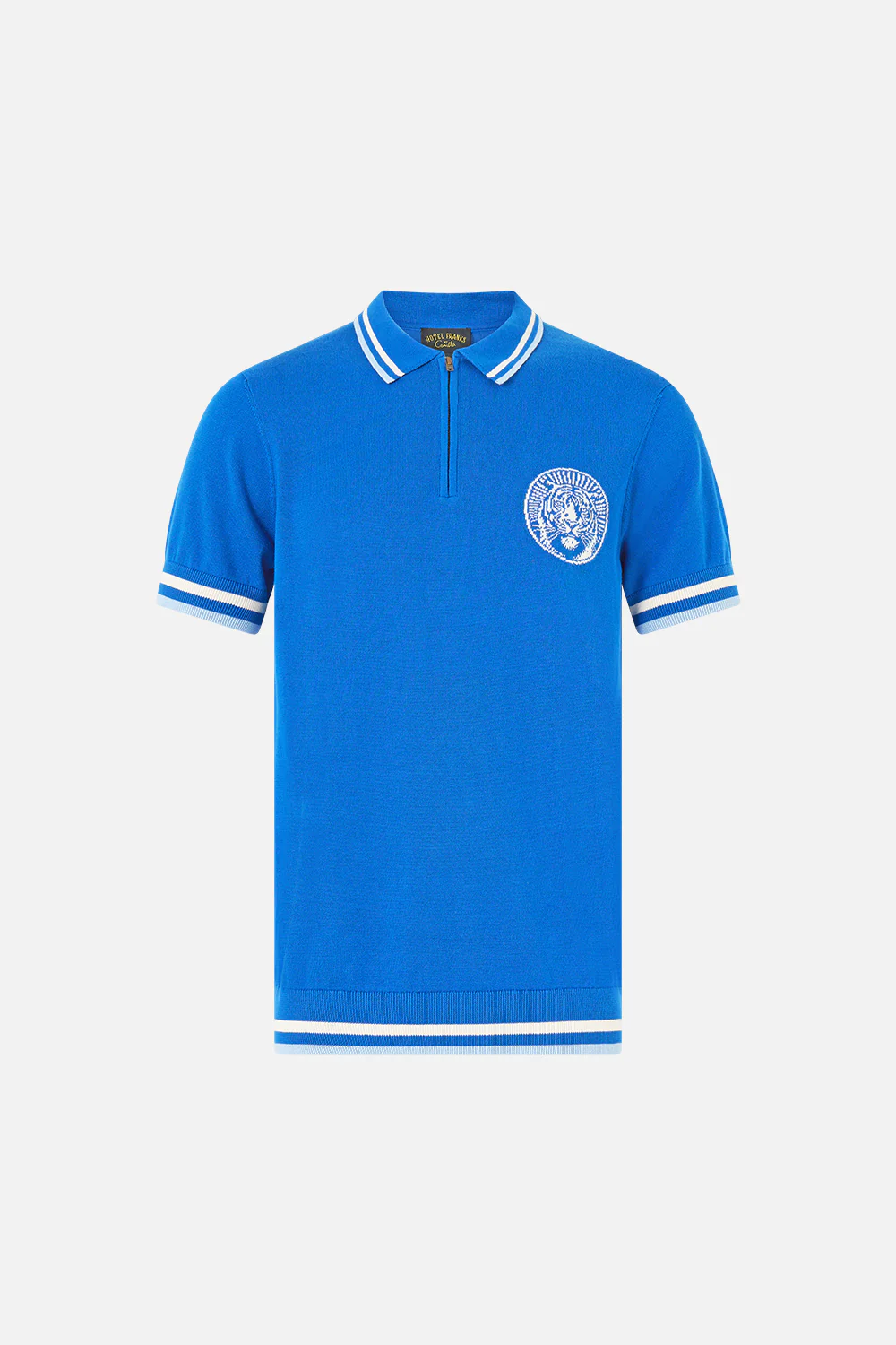 SHORT SLEEVE QUARTER ZIP KNIT POLO SHIRT DE NADA GRANADA - Image 3
