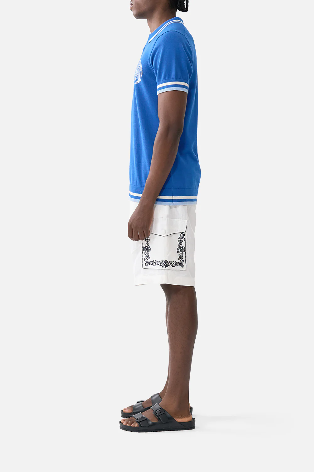 SHORT SLEEVE QUARTER ZIP KNIT POLO SHIRT DE NADA GRANADA - Image 4