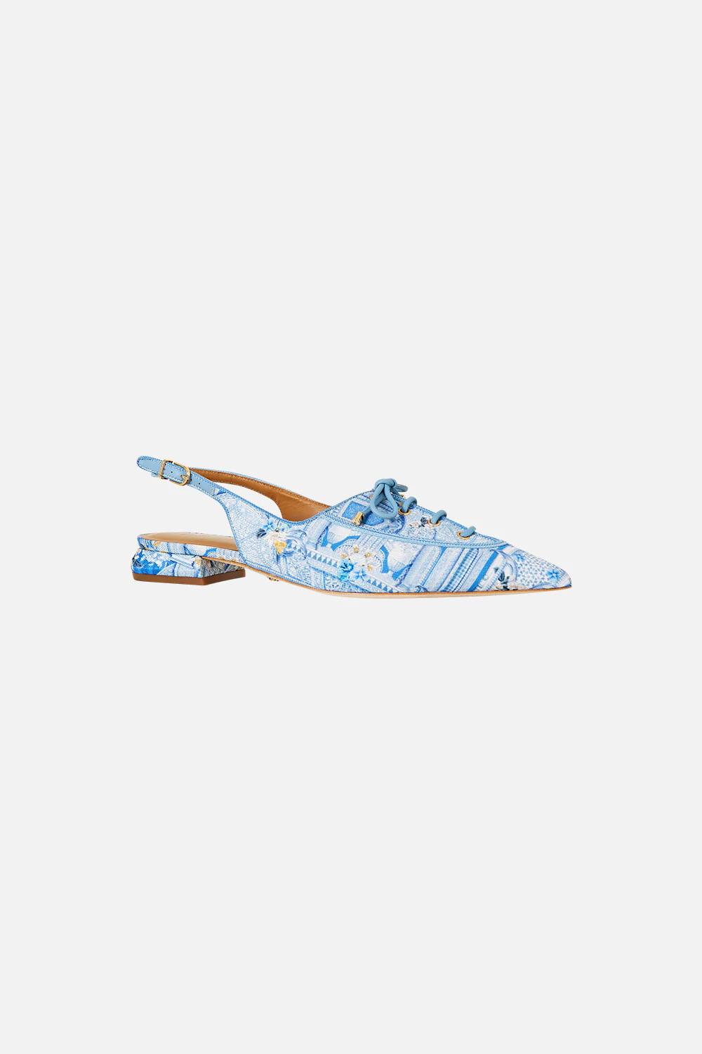 ELENA LACE UP FRONT POINTED SLINGBACK DE NADA GRANADA - Image 2