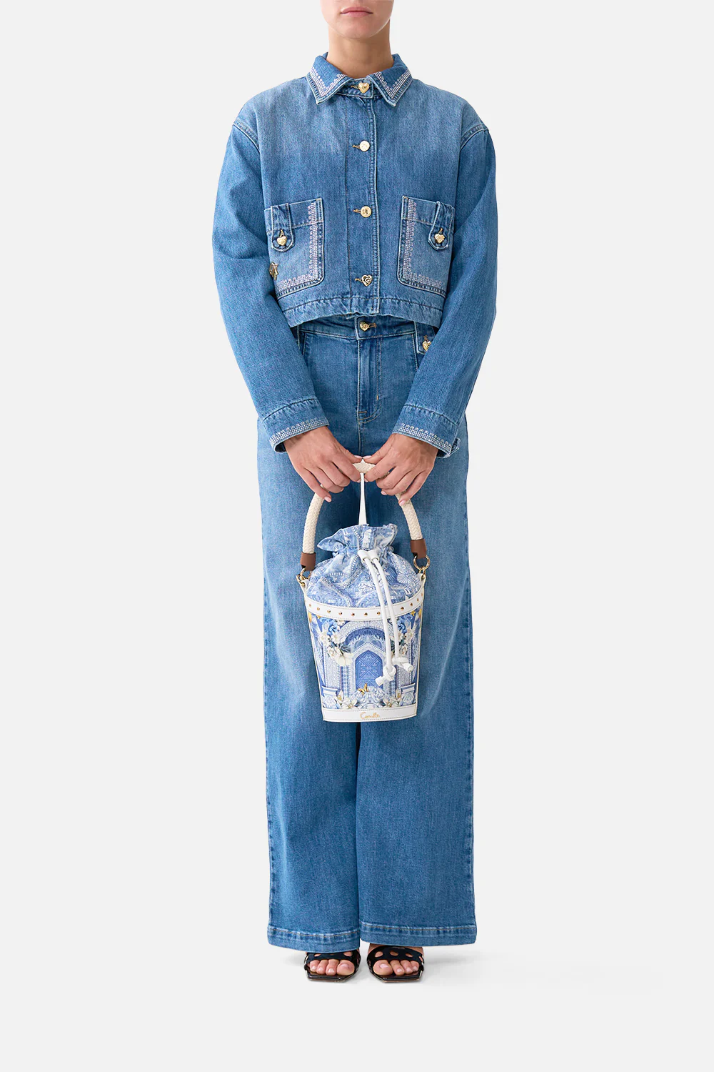 CANVAS TIE TOP BUCKET BAG DE NADA GRANADA - Image 4