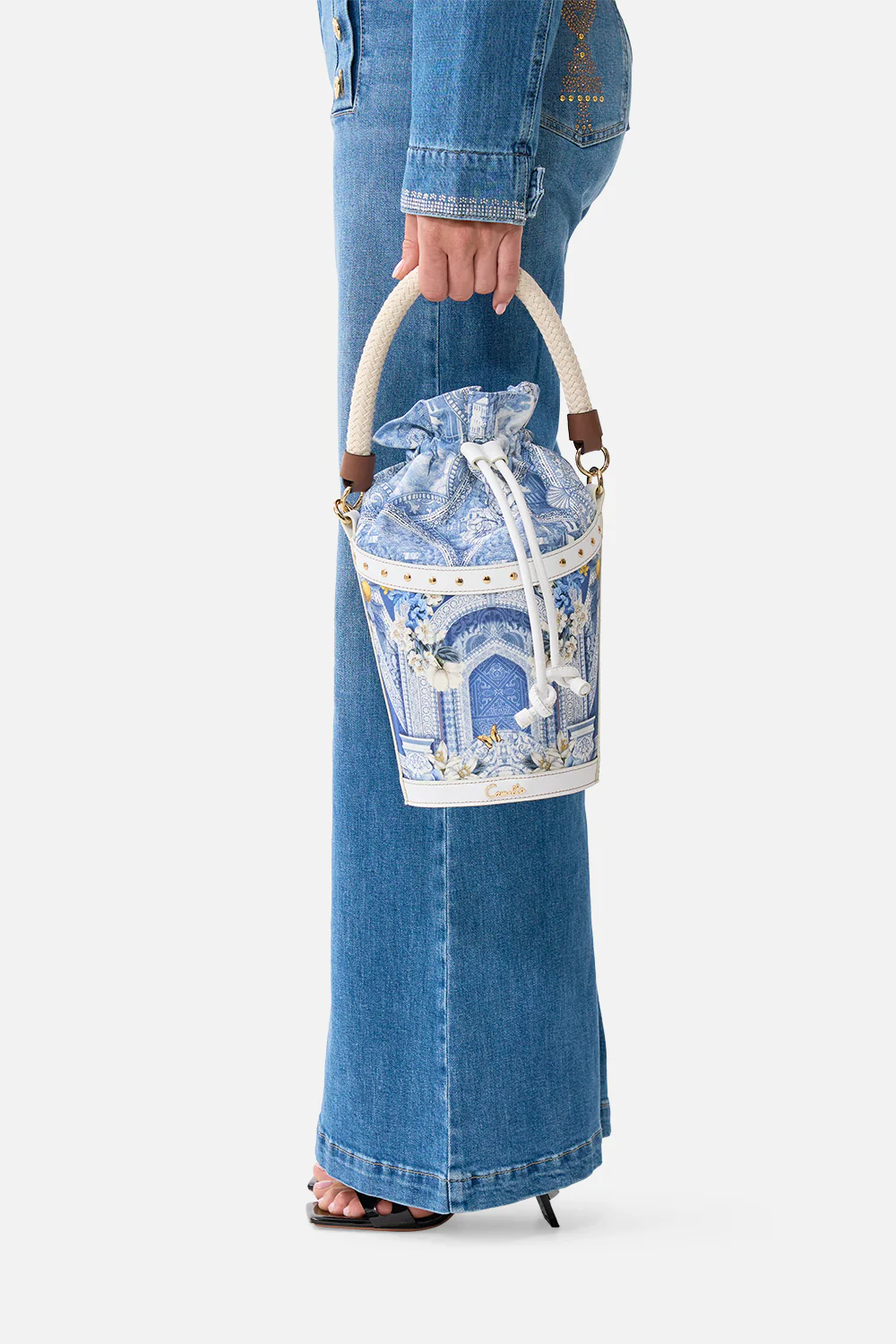 CANVAS TIE TOP BUCKET BAG DE NADA GRANADA - Image 5