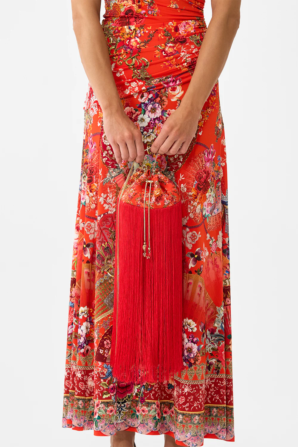 DRAWSTRING POUCH WITH FRINGING OLÉ OLÉ - Image 4