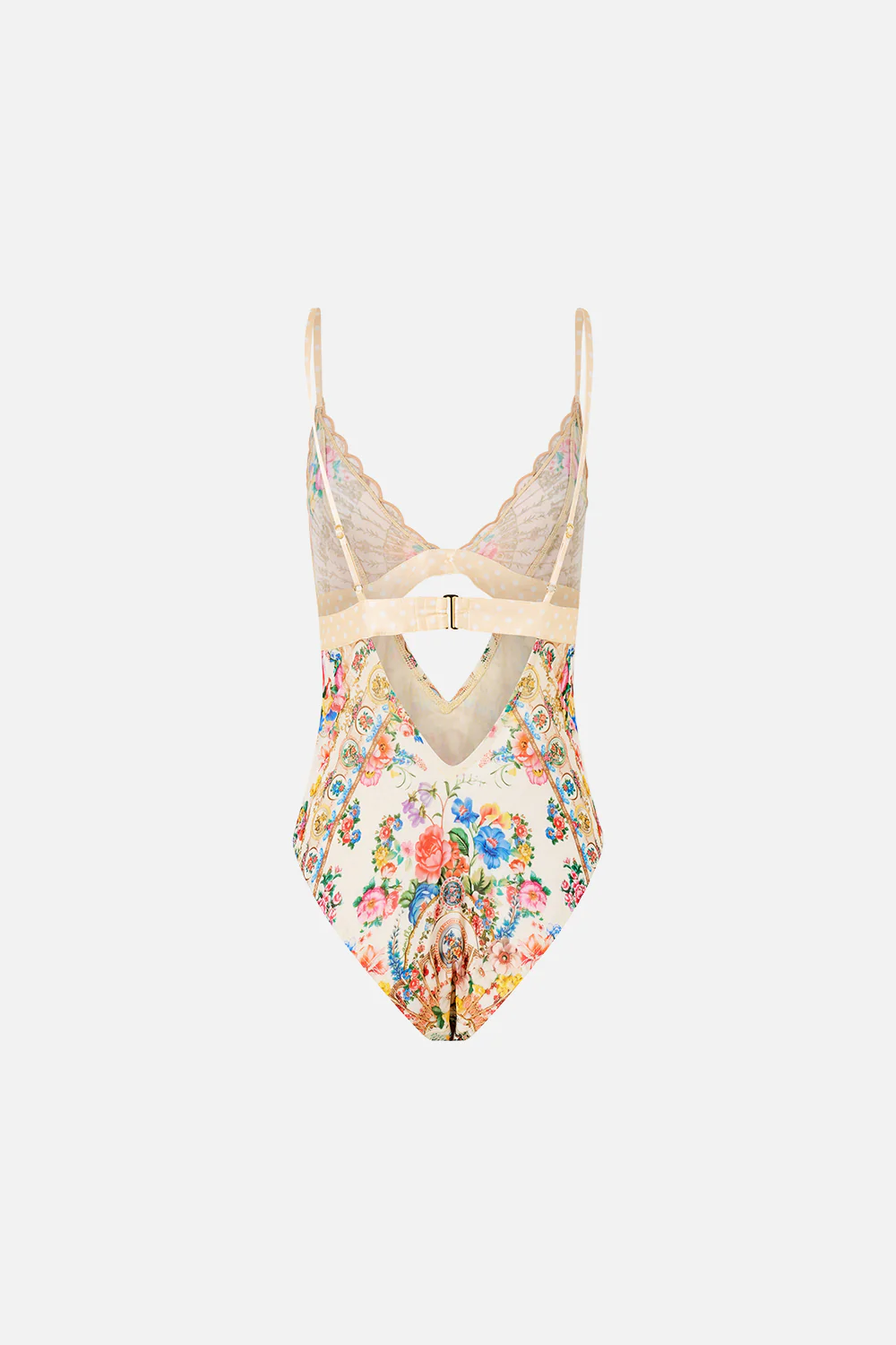 SCALLOPED EDGE TRI BODYSUIT WITH BOW FRONT I LEFT MY HEART IN GRANADA - Image 6