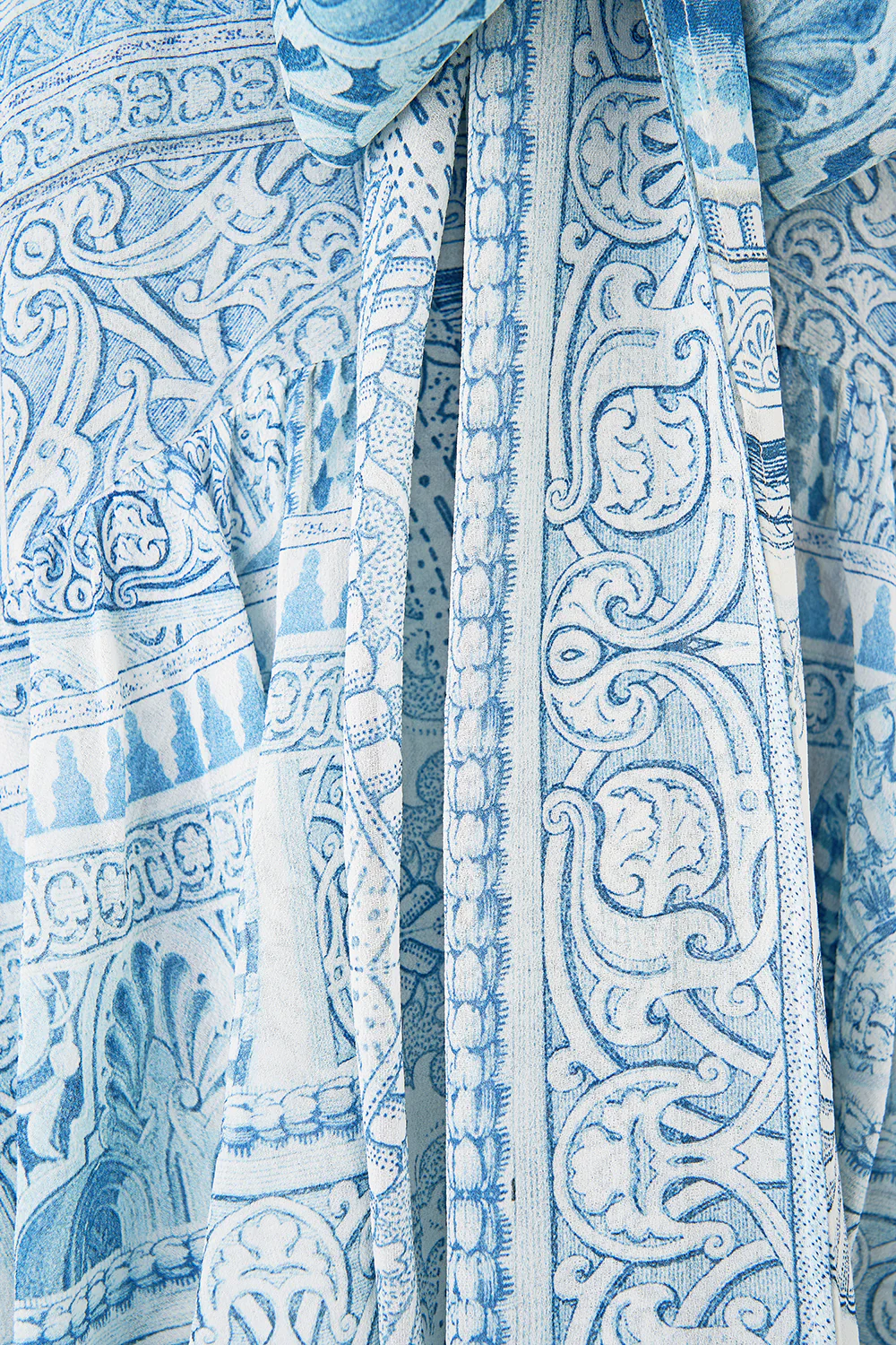 RUFFLE HIGH LOW DRESS WITH LONG SLEEVE THE HUM OF THE ALHAMBRA - Image 8