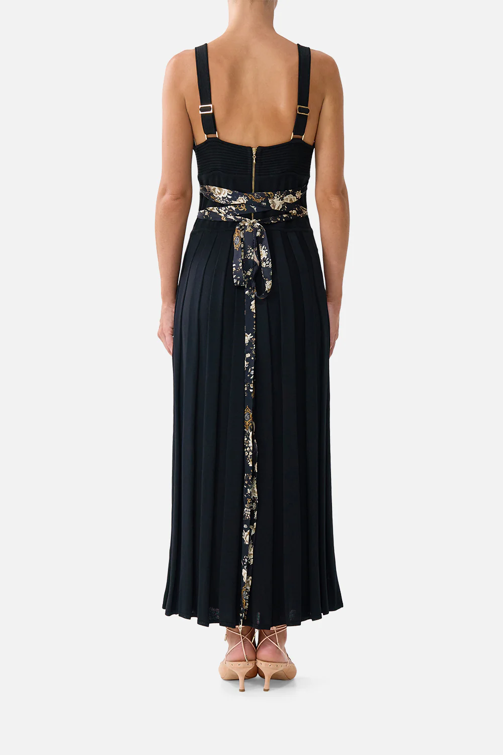 CORSET DETAIL FLARE KNIT DRESS FLAMENCO FOLKLORE - Image 2