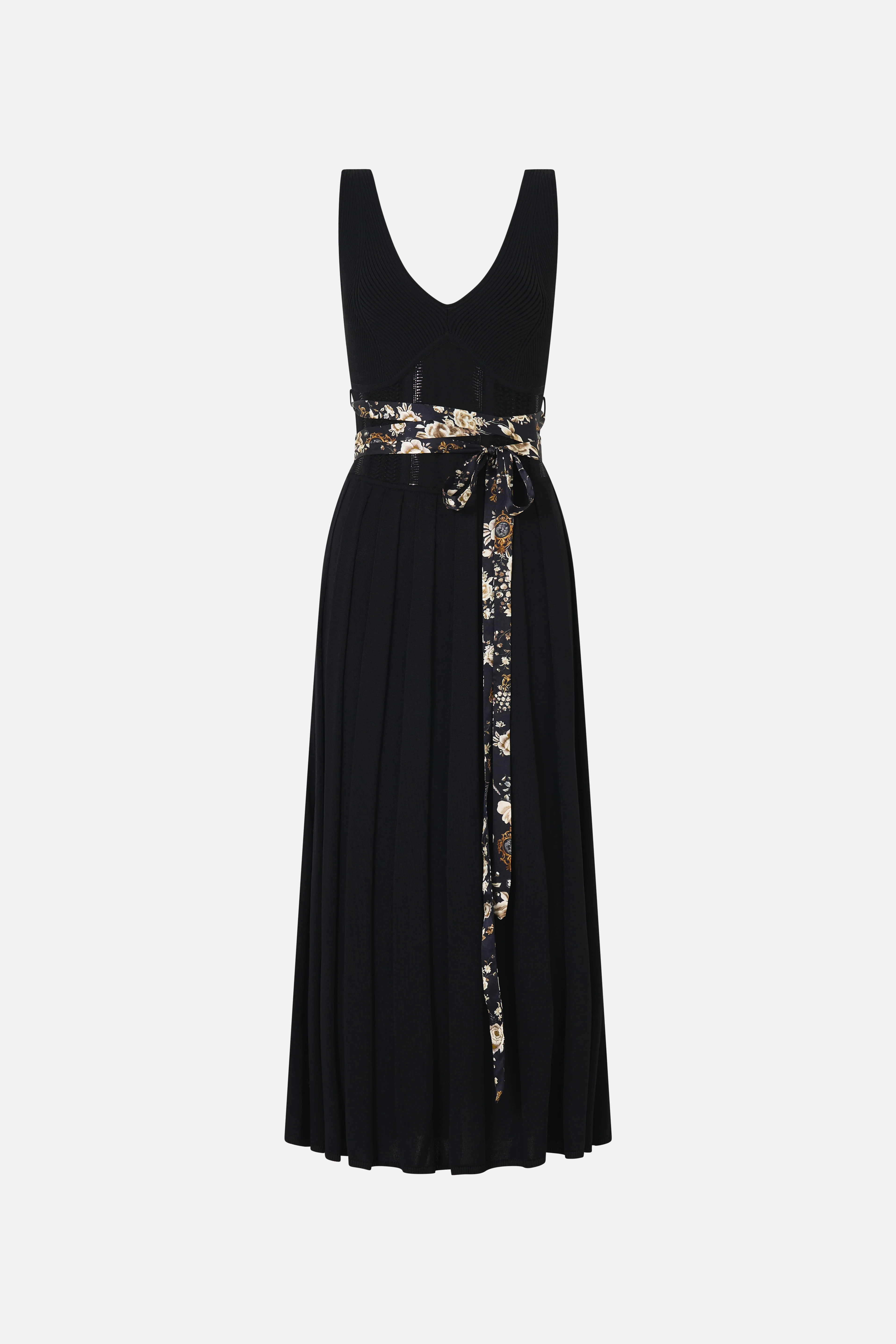 CORSET DETAIL FLARE KNIT DRESS FLAMENCO FOLKLORE - Image 3
