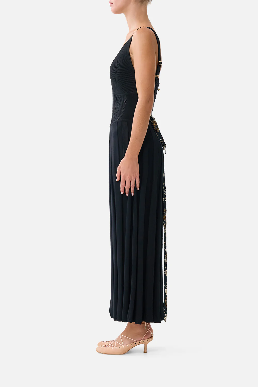 CORSET DETAIL FLARE KNIT DRESS FLAMENCO FOLKLORE - Image 4