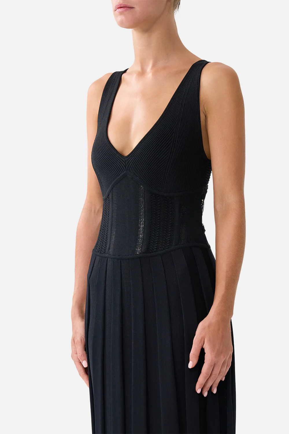 CORSET DETAIL FLARE KNIT DRESS FLAMENCO FOLKLORE - Image 5