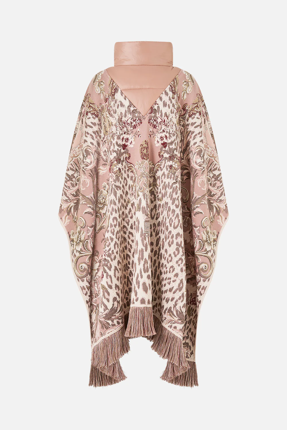 QUILTED COLLAR SHORT KNIT PONCHO ARANJUEZ ANIMALIA - Image 6