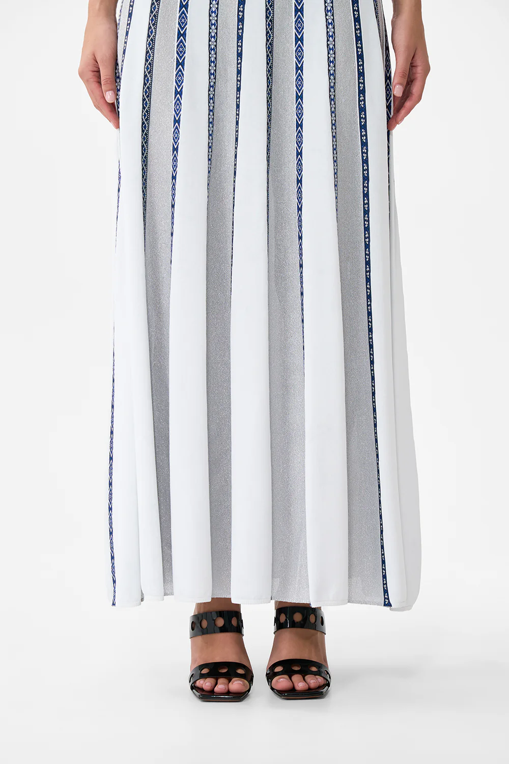 HALTER NECK KNIT DRESS WITH SILK TIE A TILED WONDERLAND - Image 7