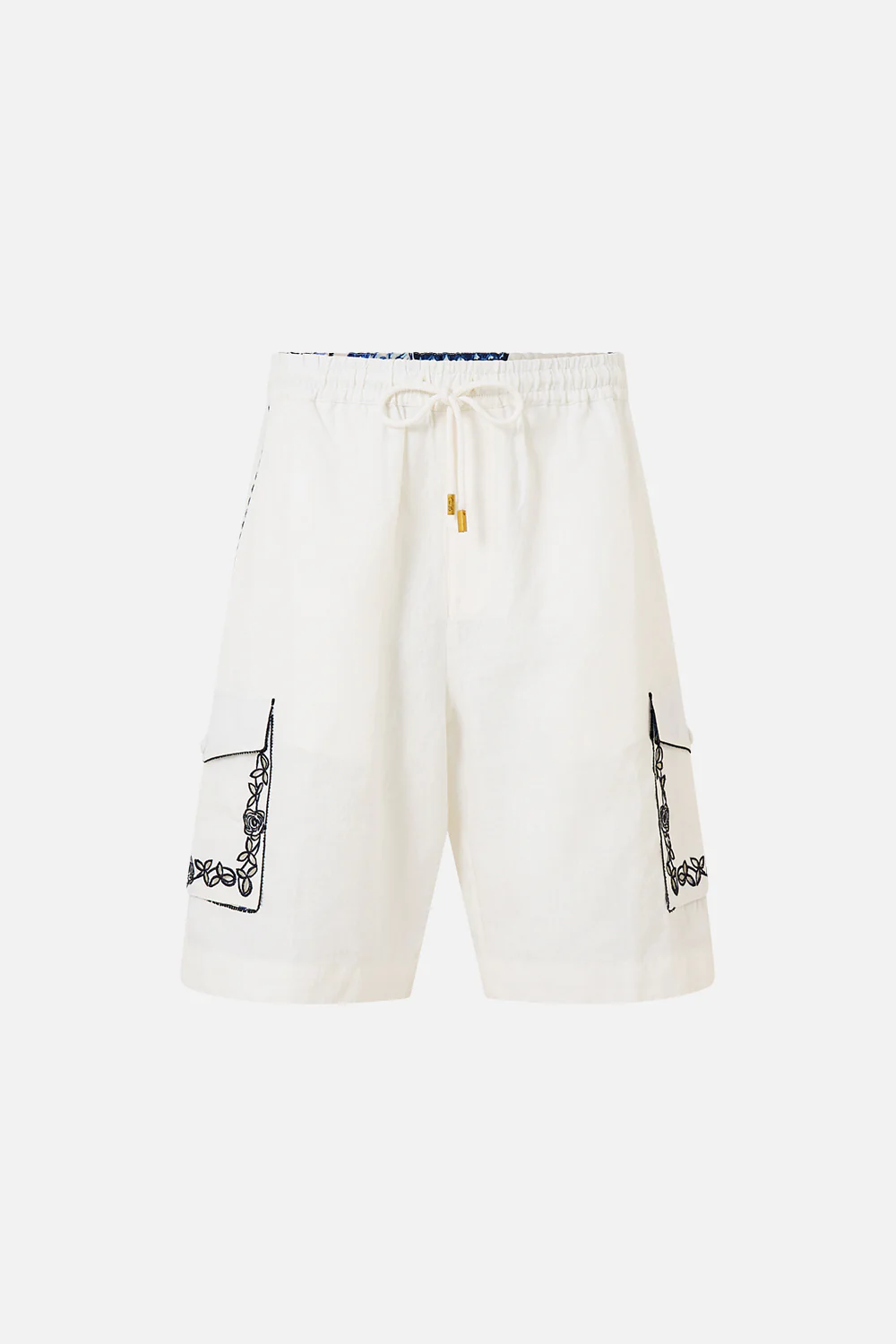 LONG CARGO SHORT WITH ELASTIC WAIST A TILED WONDERLAND - Image 3