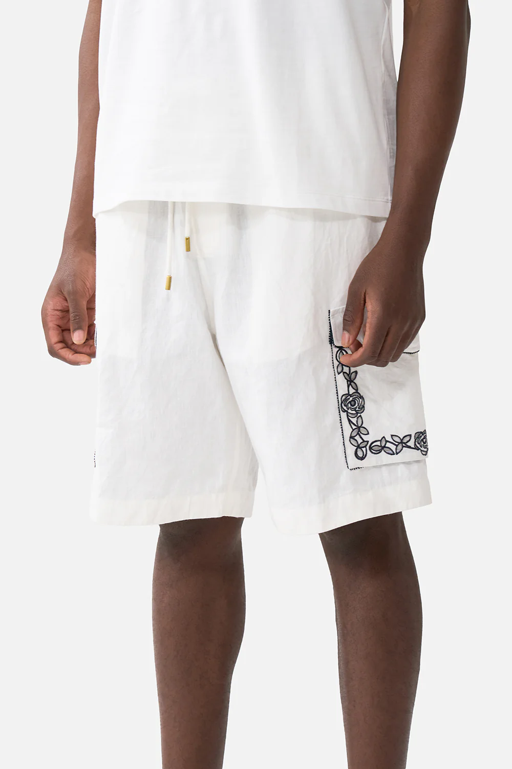 LONG CARGO SHORT WITH ELASTIC WAIST A TILED WONDERLAND - Image 5