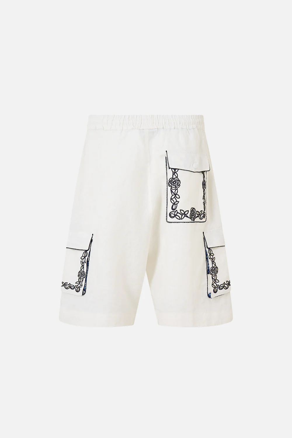 LONG CARGO SHORT WITH ELASTIC WAIST A TILED WONDERLAND - Image 6