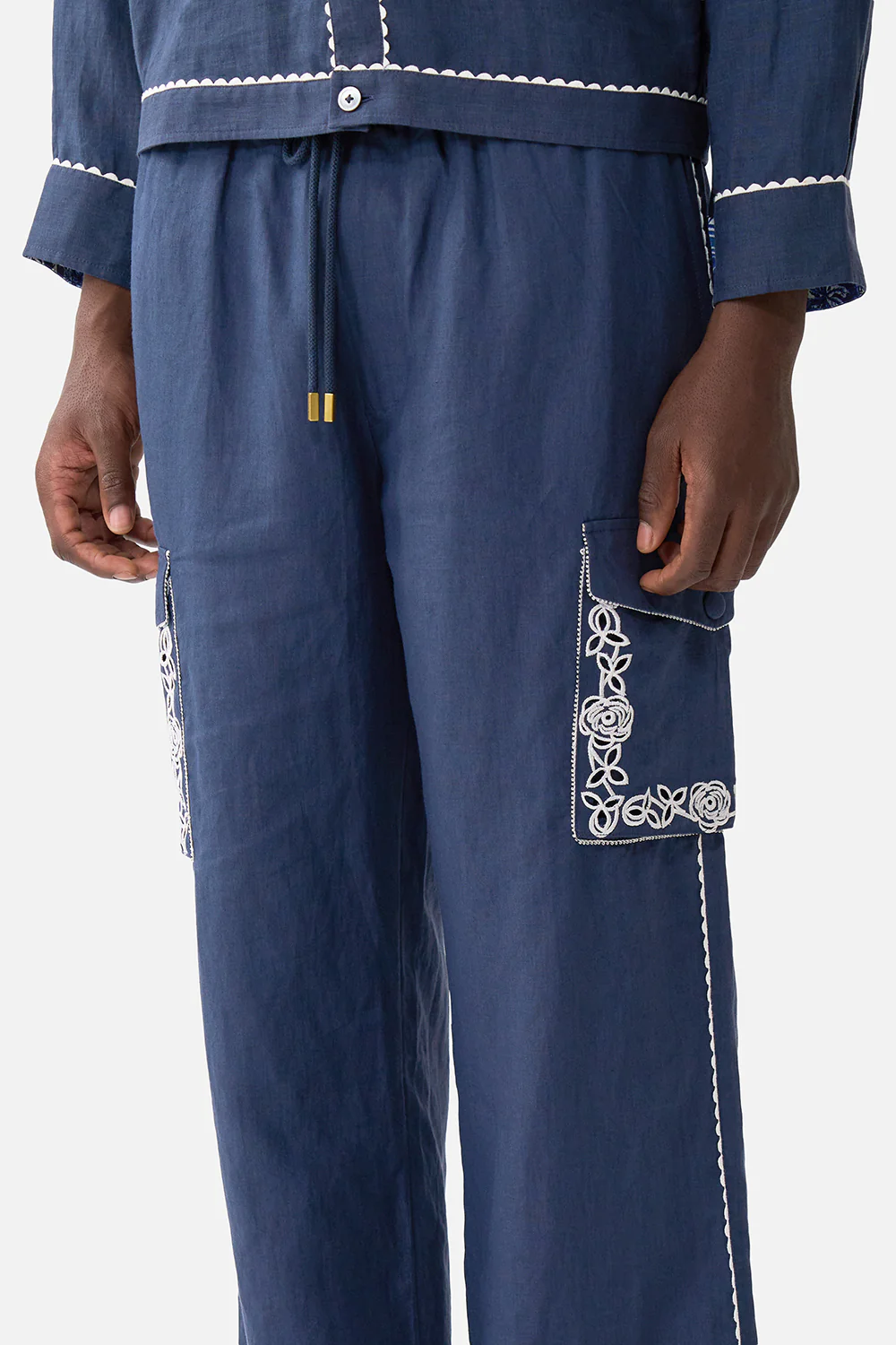 CARGO PANT WITH ELASTIC WAIST A TILED WONDERLAND - Image 5