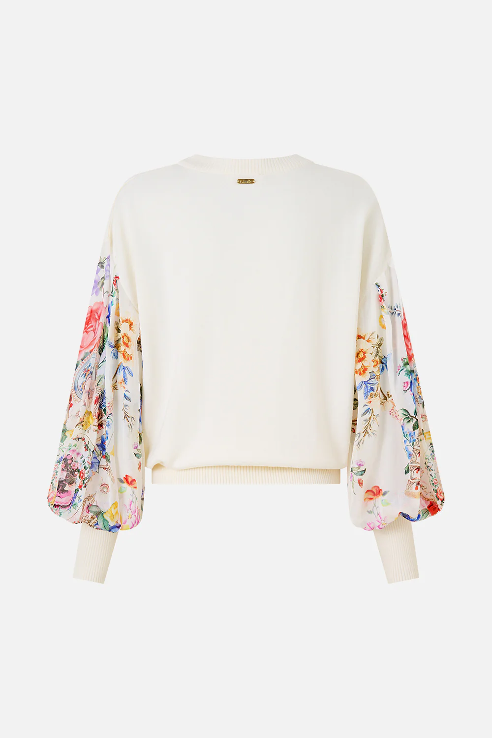 V NECK KNIT JUMPER WITH SILK SLEEVE I LEFT MY HEART IN GRANADA - Image 6