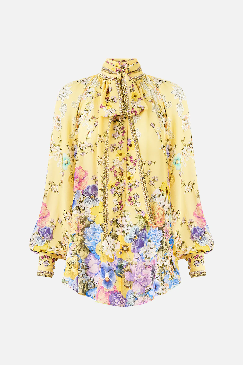 DETACHABLE PUSSY BOW RAGLAN BLOUSE DARLING BUDS - Image 3