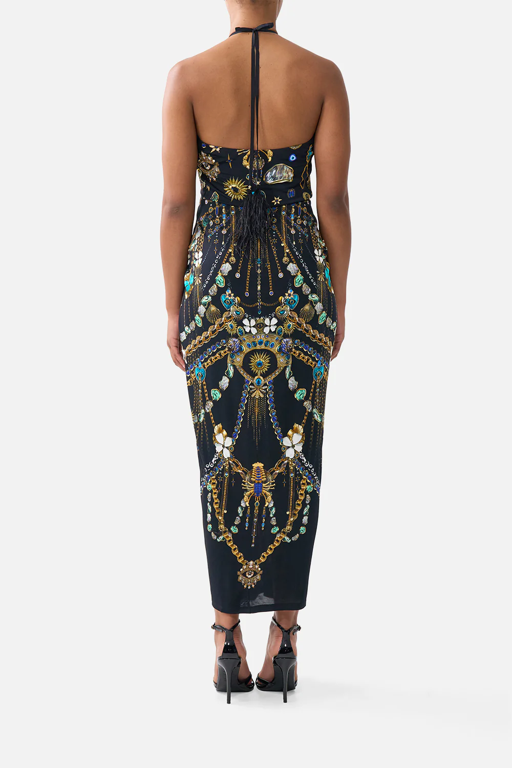 V NECK GATHERED JERSEY DRESS AMULETS AND ALCHEMY - Image 2