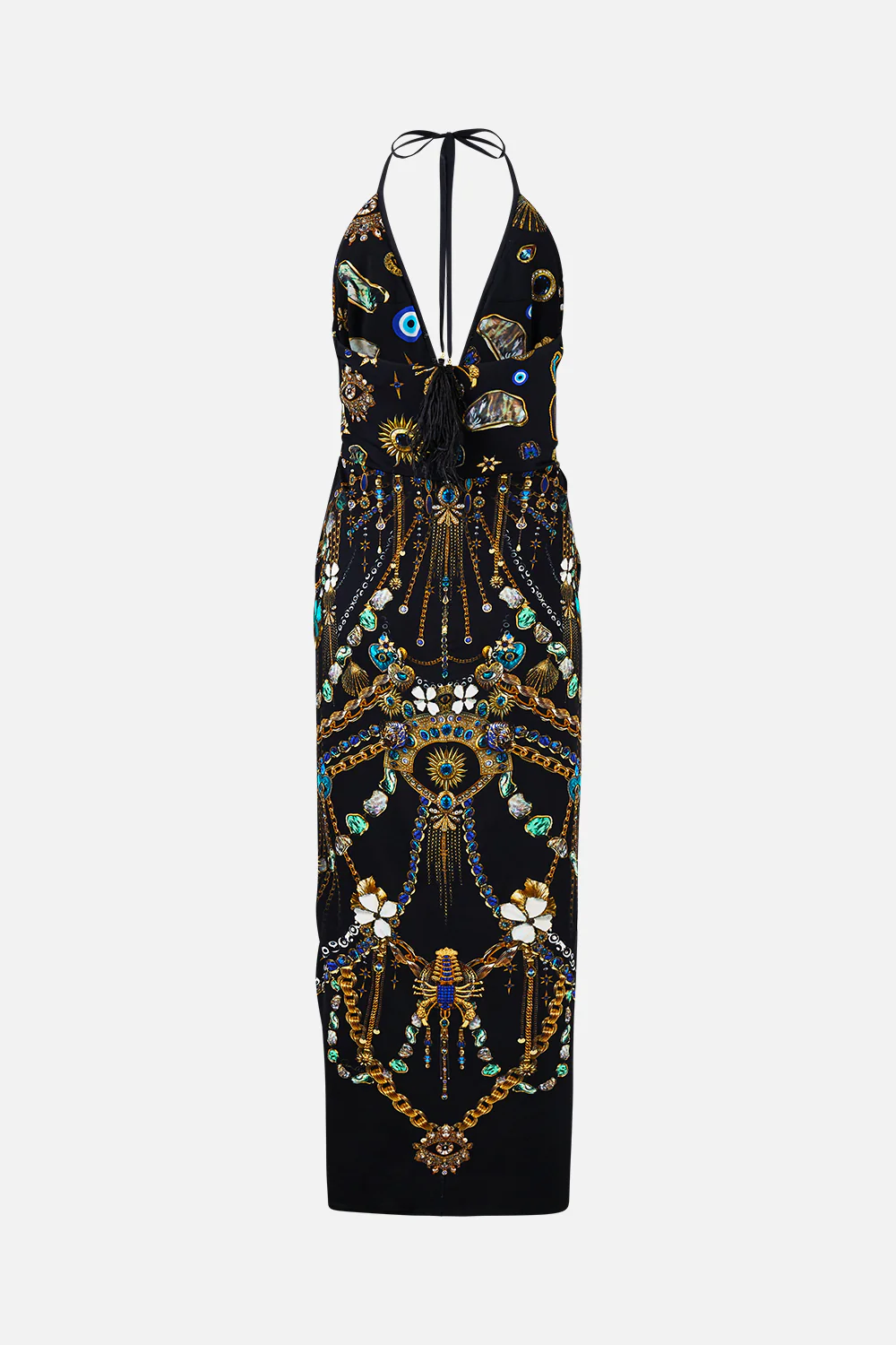 V NECK GATHERED JERSEY DRESS AMULETS AND ALCHEMY - Image 6