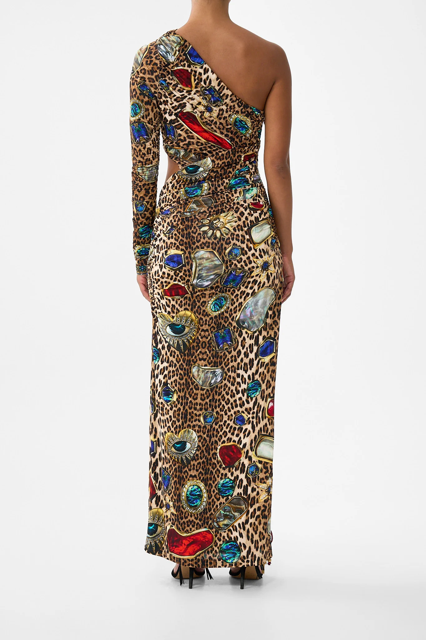 ONE SHOULDER JERSEY CUT OUT DRESS NAZAR NIRVANA - Image 2