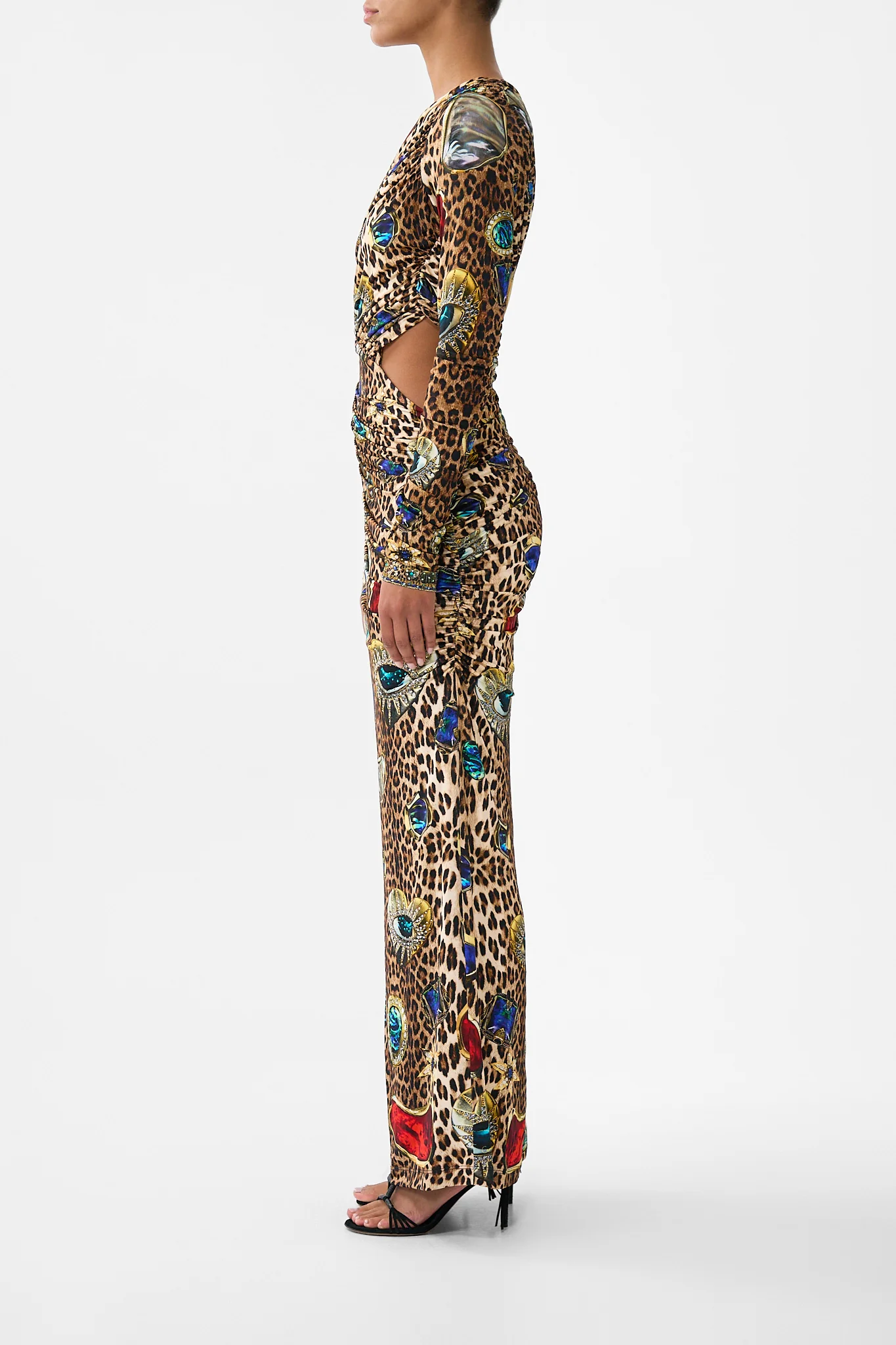 ONE SHOULDER JERSEY CUT OUT DRESS NAZAR NIRVANA - Image 4