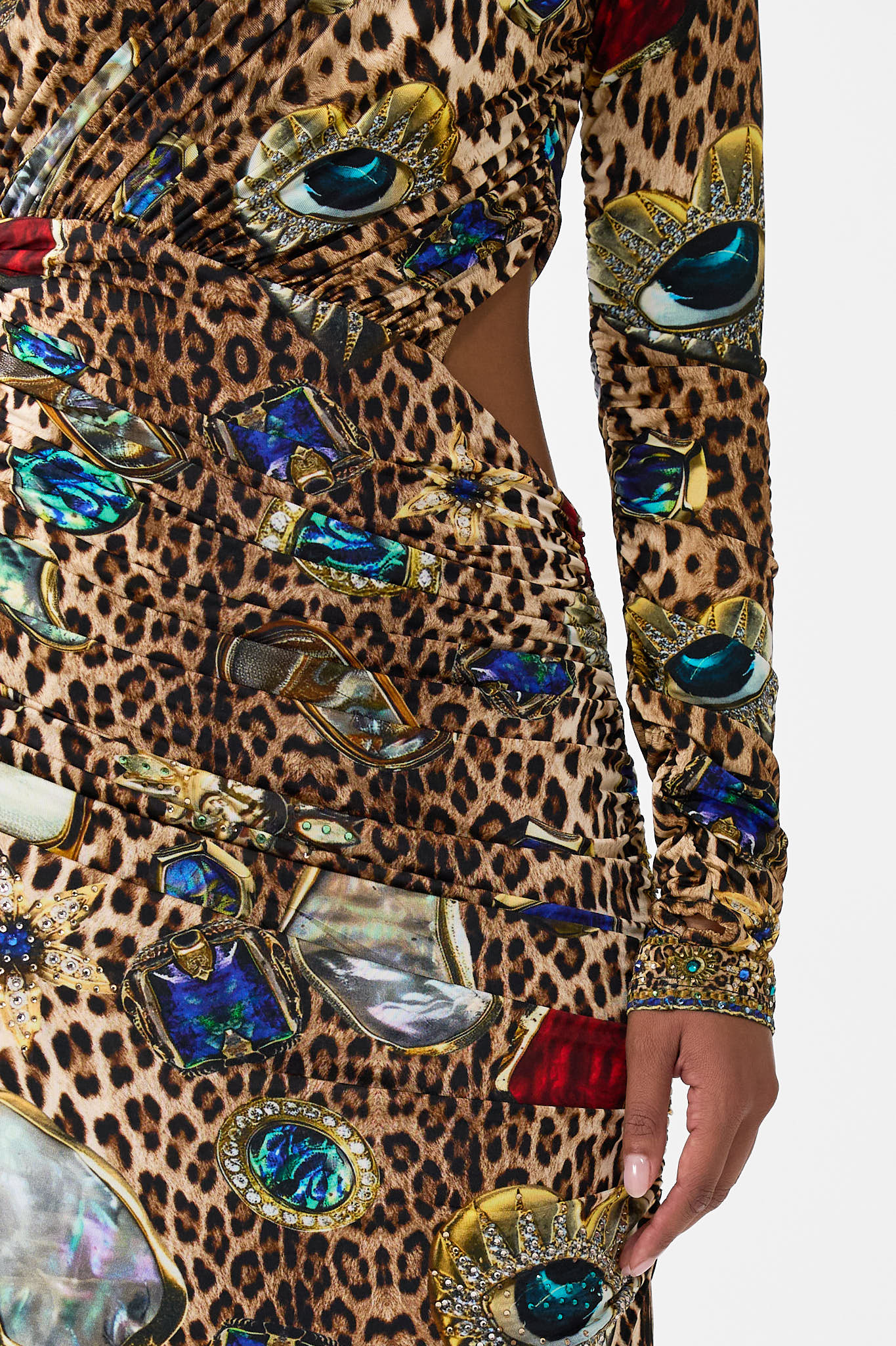ONE SHOULDER JERSEY CUT OUT DRESS NAZAR NIRVANA - Image 6