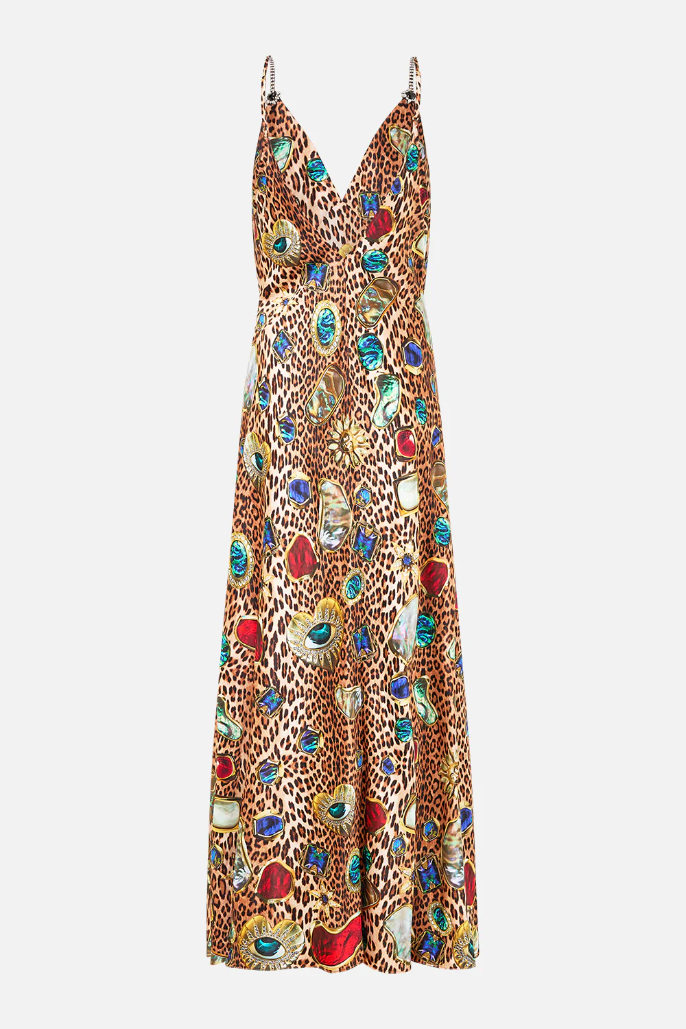 V-NECK FULL LENGTH BIAS SLIP DRESS NAZAR NIRVANA - Image 6