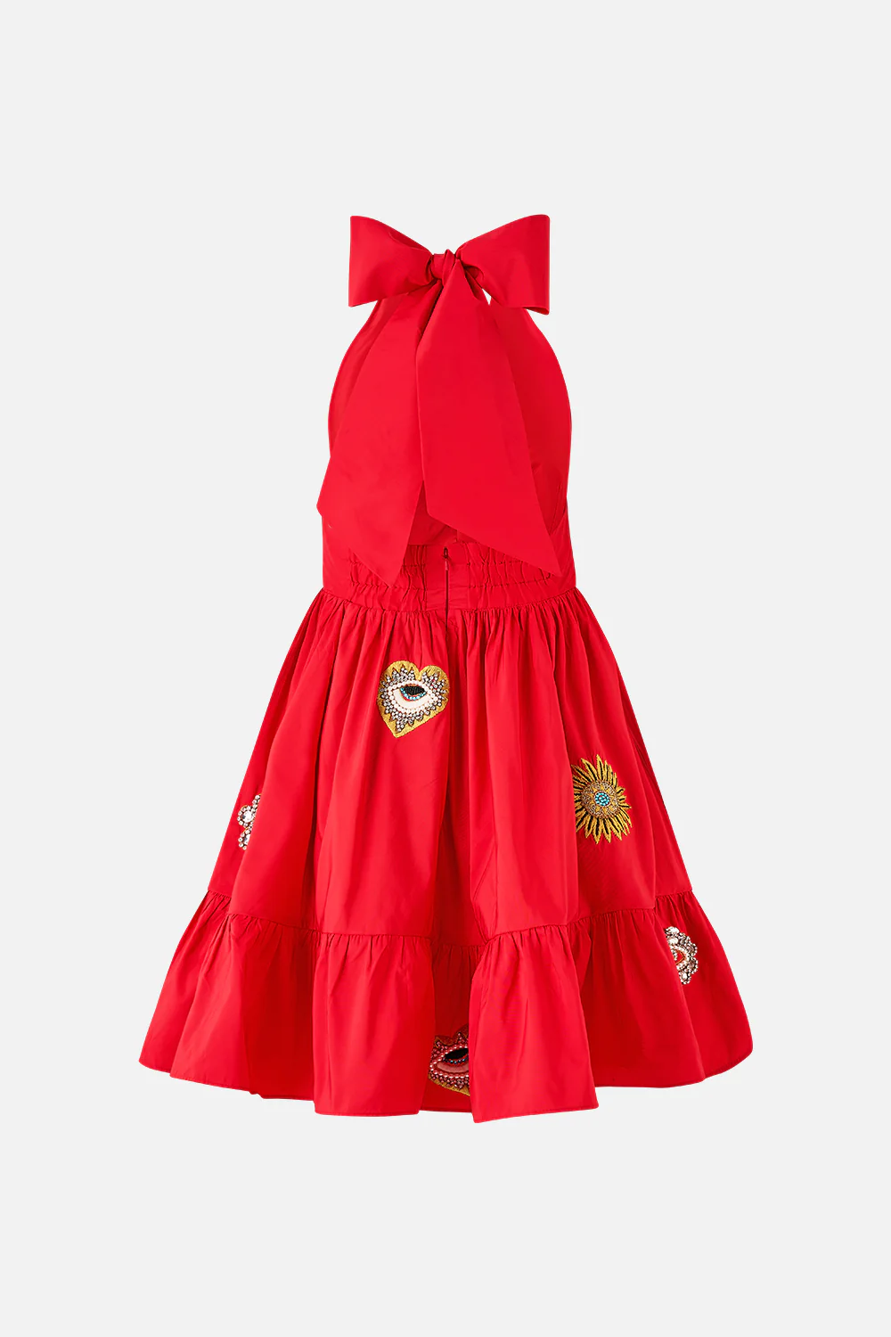 RUFFLE HEM HALTER SHORT DRESS NAZAR NIRVANA - Image 7