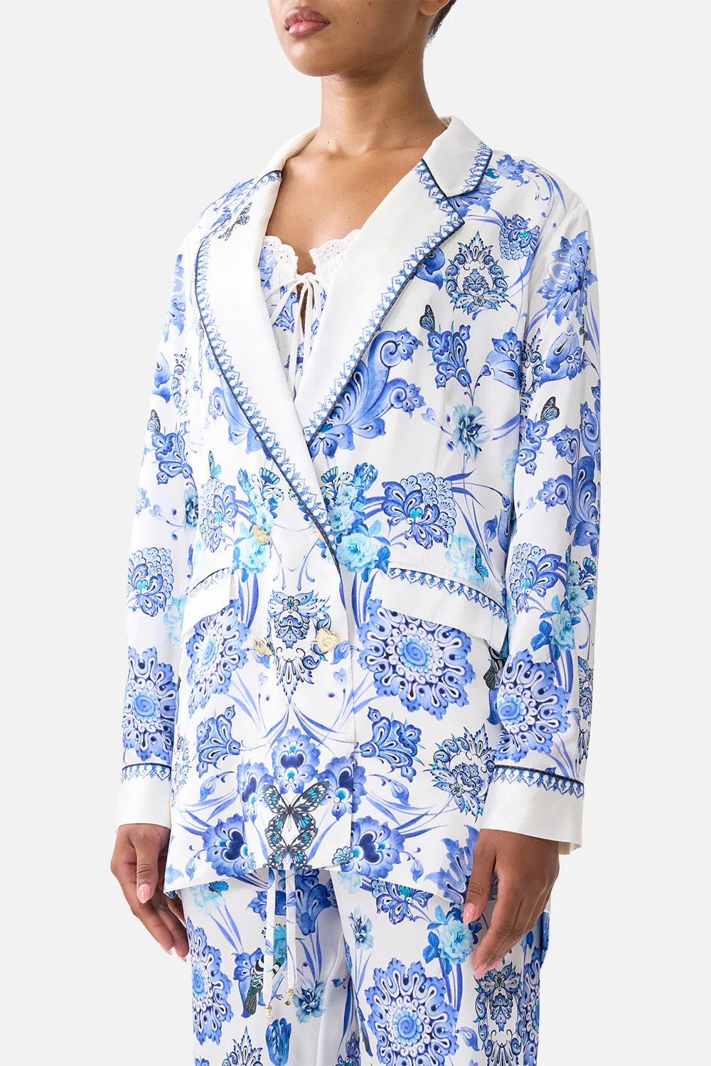 DOUBLE BREASTED SOFT JACKET ALL ABOUT THAT LACE - Image 5