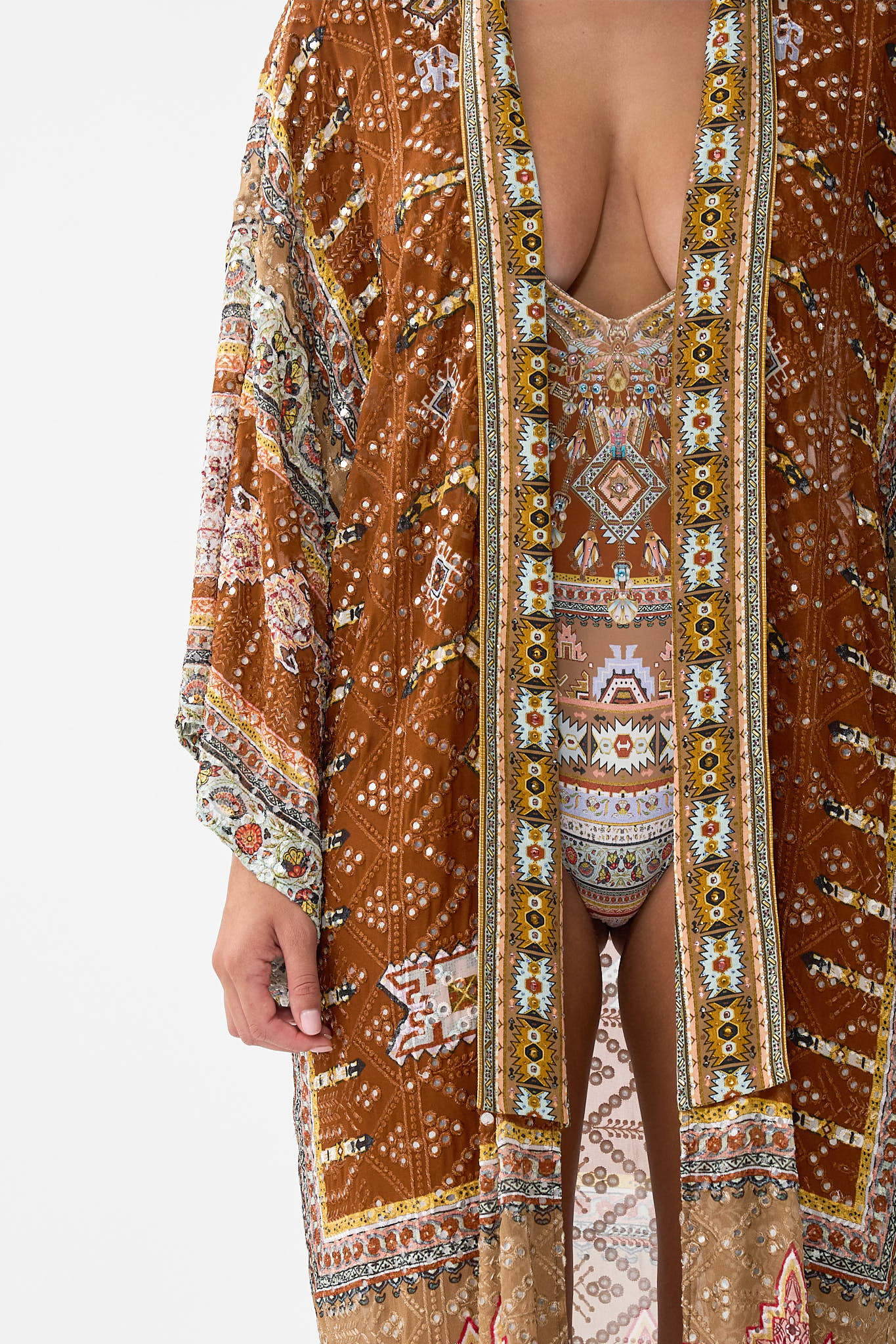 KIMONO LAYER WITH COLLAR FABRIC OF TIME - Image 6
