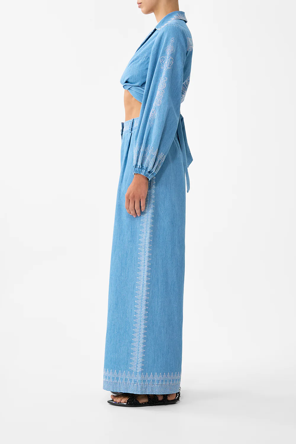 FULL LENGTH WIDE LEG TROUSER THE HUM OF THE ALHAMBRA - Image 4