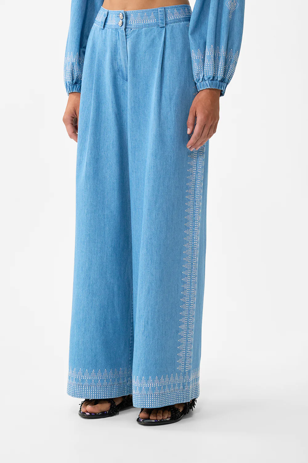 FULL LENGTH WIDE LEG TROUSER THE HUM OF THE ALHAMBRA - Image 5